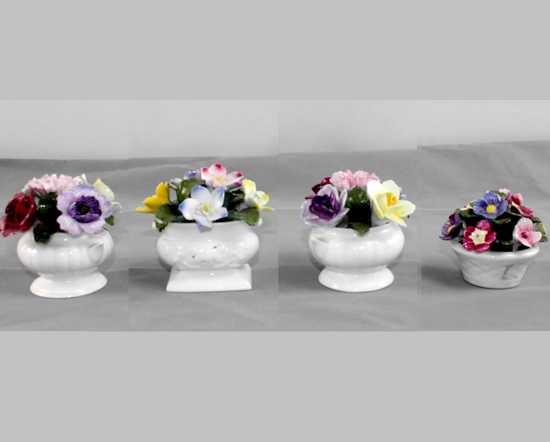 4 Blumenbouquets Aynsley Porzellan