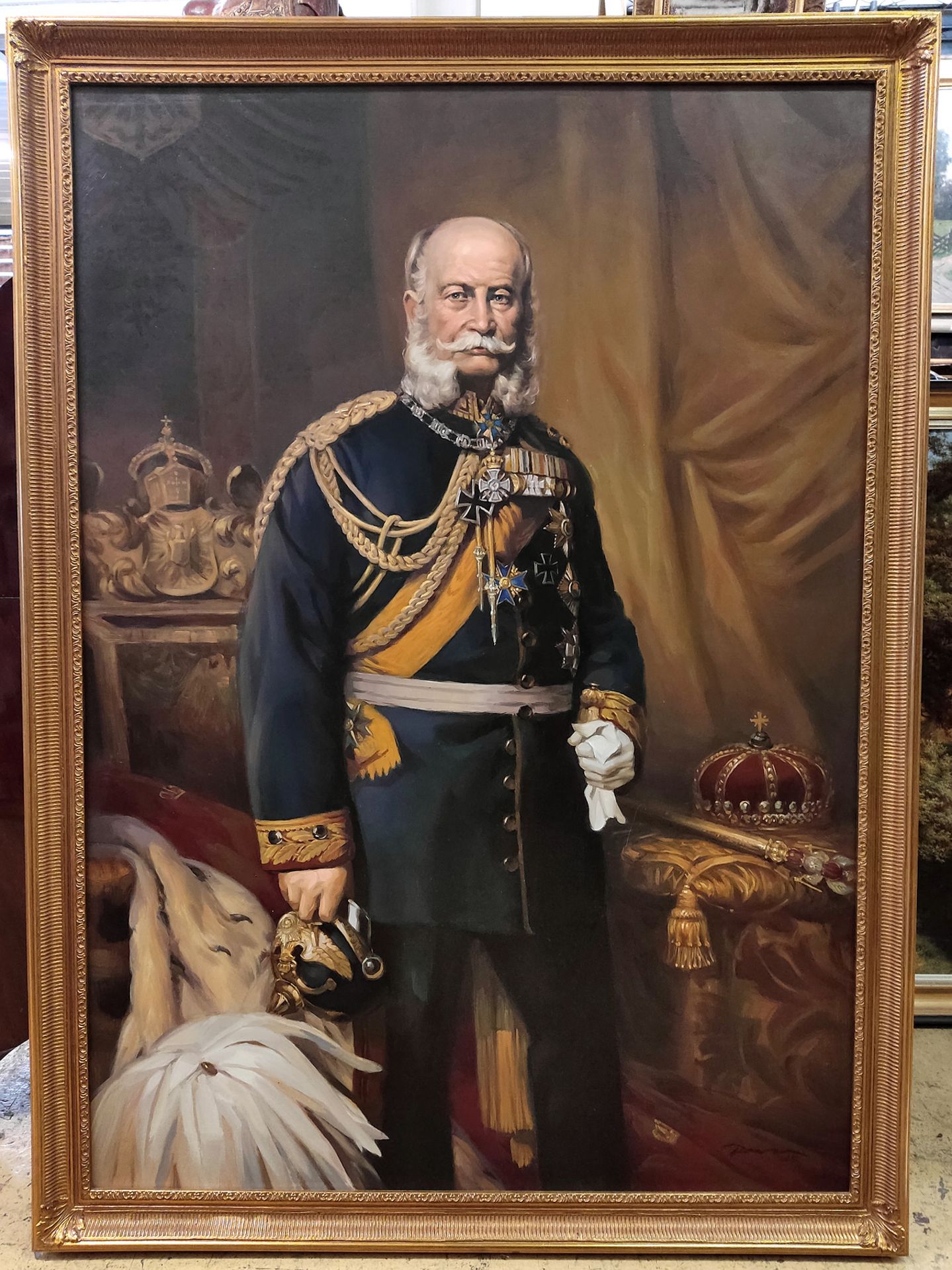 Porträt "Kaiser Wilhelm I.", Öl/Leinwand, Deutsches Reich 1871-1888