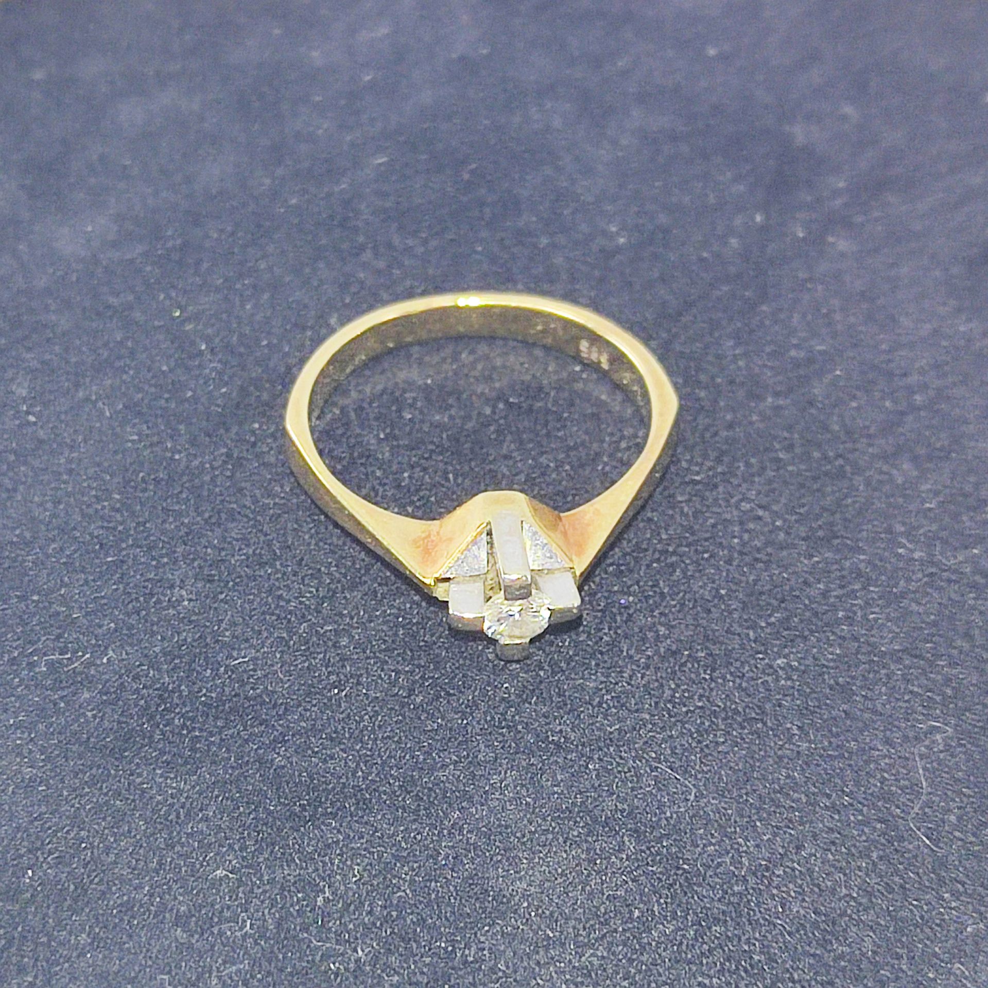 Ring mit Brillant, 585er Gelbgold - Image 2 of 2