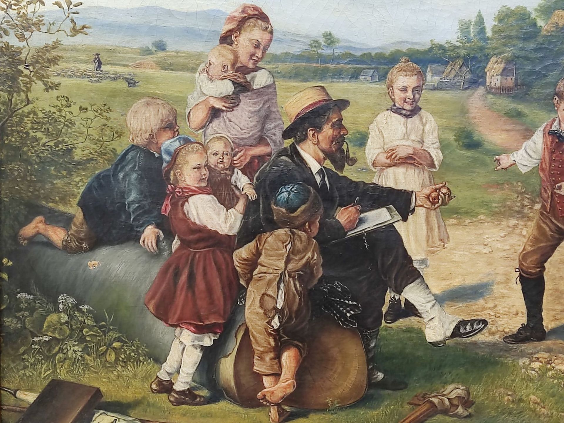 Wasner, Münchener Genremaler, "Porträtmaler mit Kindern" - Image 6 of 6