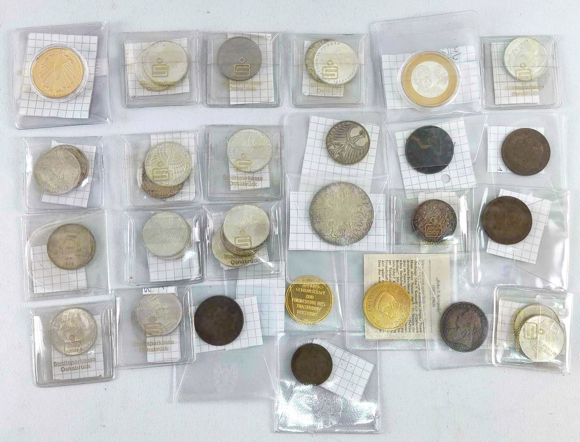 Konvolut aus 34 Umlauf- und Sammelmünzen
