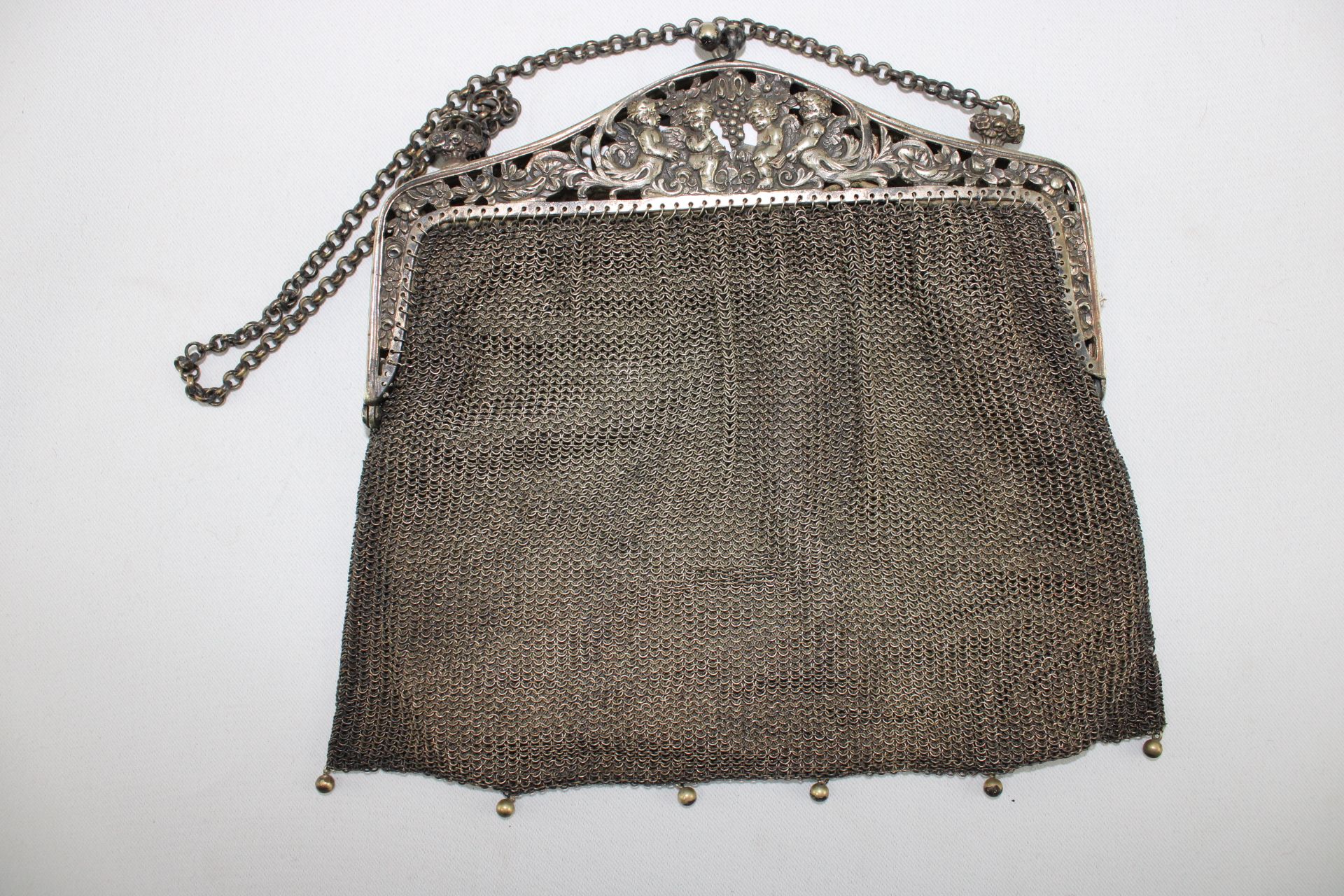 Handtasche Silber, Alpacca, um 1900 - Bild 2 aus 2