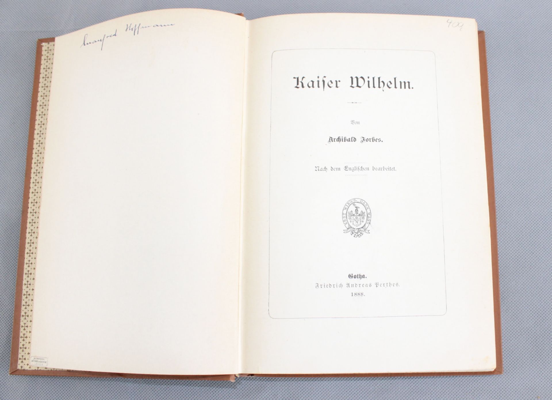 Buch: `Kaiser Wilhelm`, von Archibald Forbes, 1888 Gotha - Bild 2 aus 2