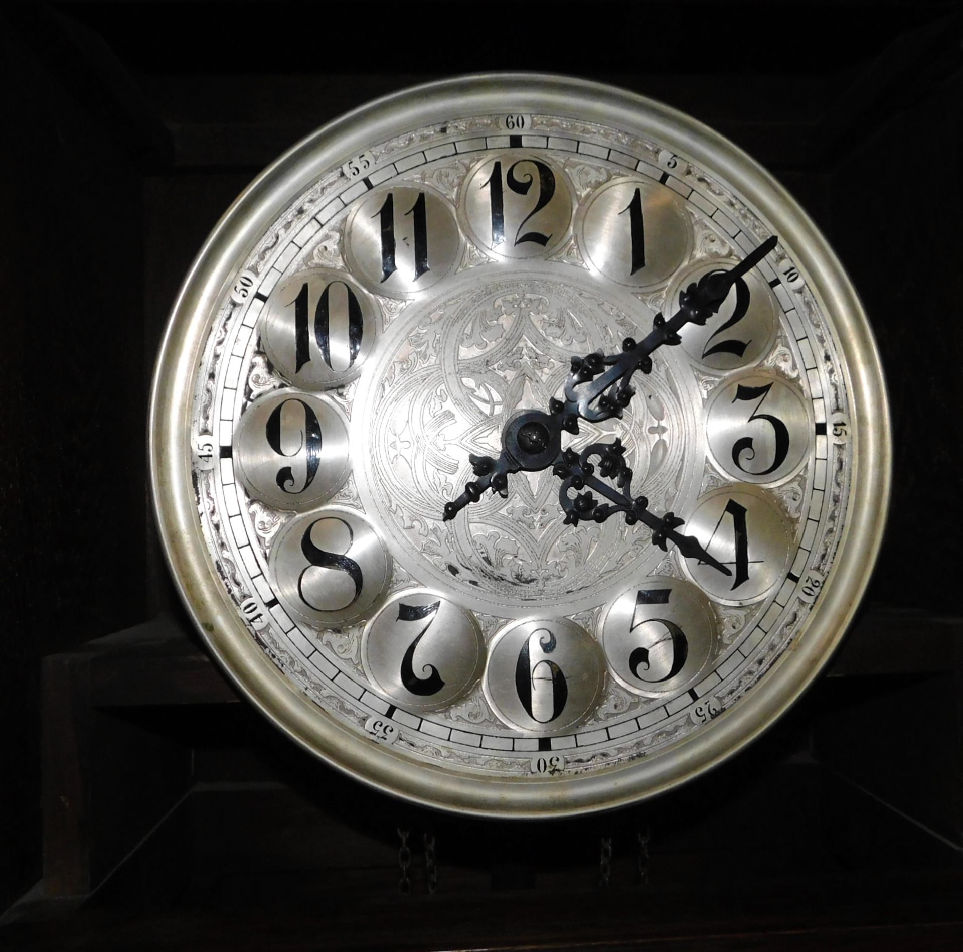 Jugendstil Standuhr, Uhrwerk Lenzkirch, H: 235 cm - Bild 6 aus 6