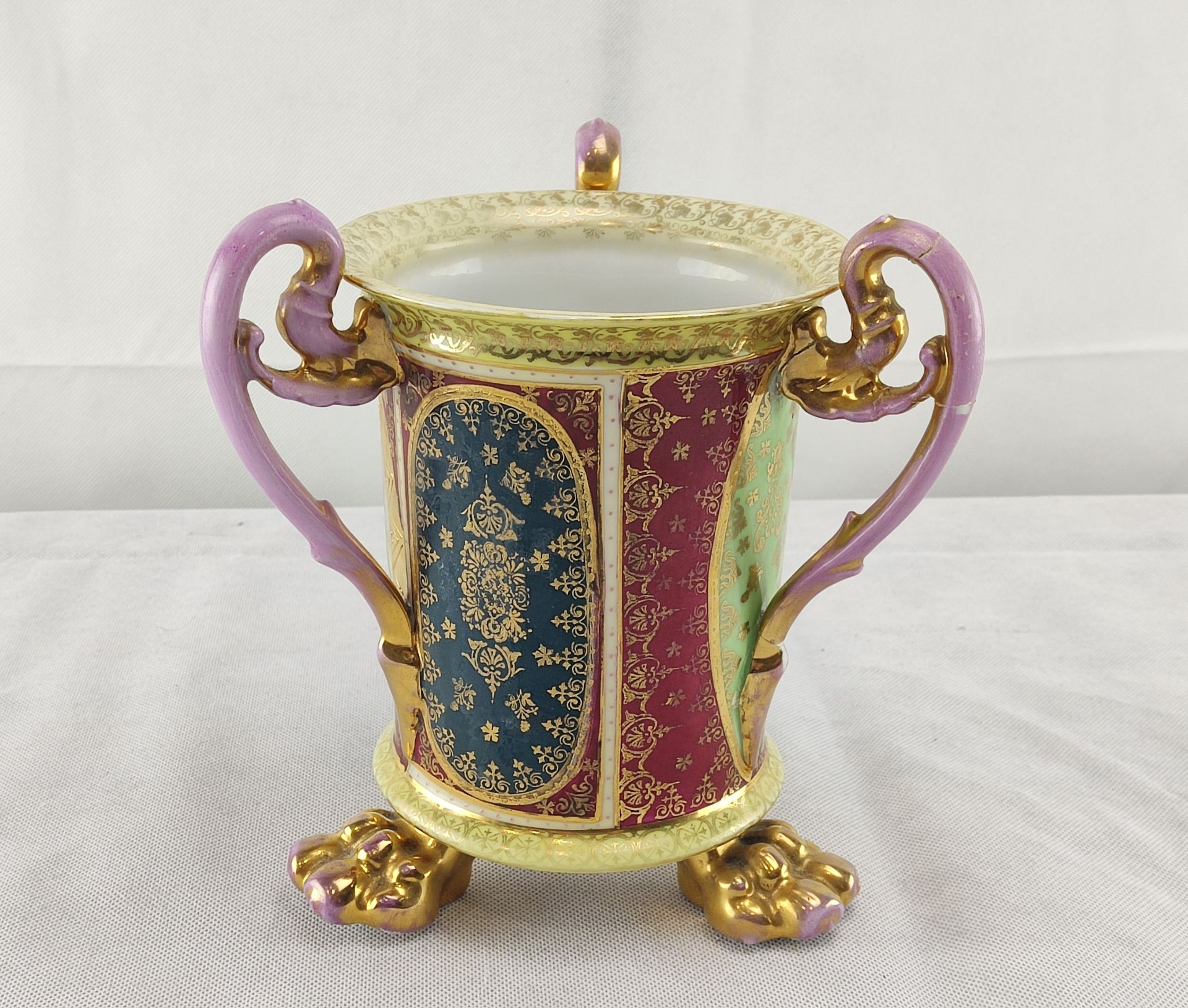 Biedermeier Porzellanvase, Augarten Wien (1744-1864), - Bild 2 aus 4