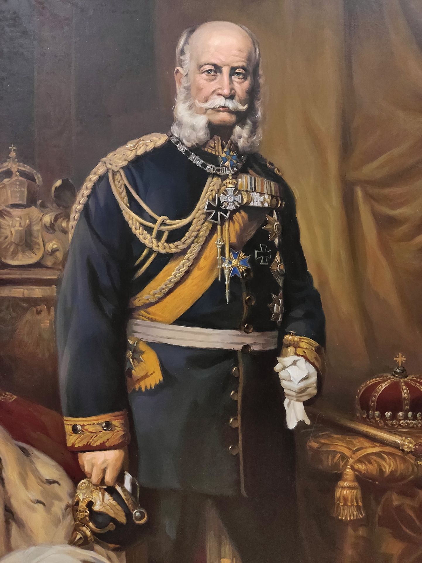 Porträt "Kaiser Wilhelm I.", Öl/Leinwand, Deutsches Reich 1871-1888 - Bild 2 aus 6