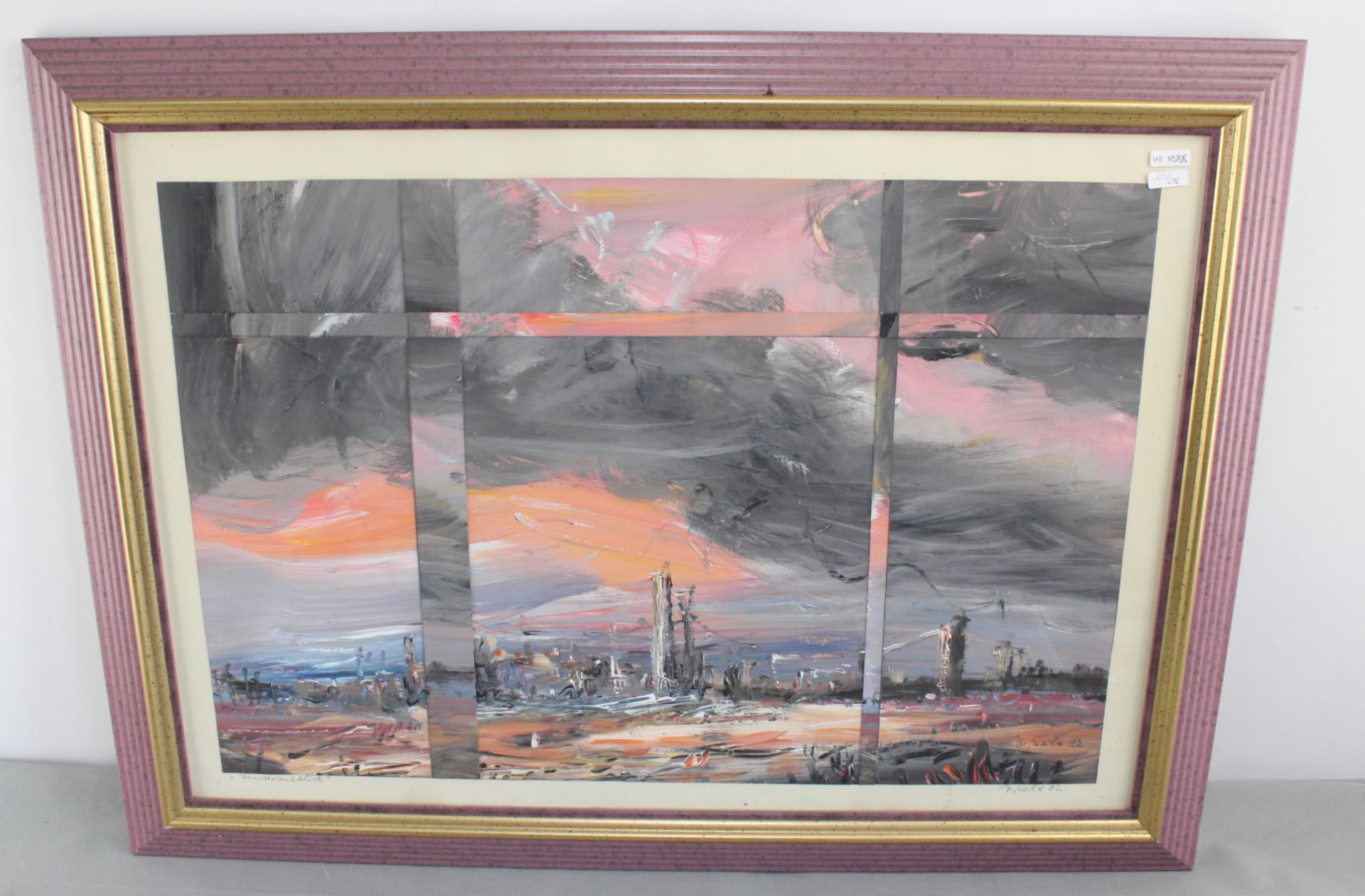 Collage "Fensterausblick" von Manfred Seils, 1992