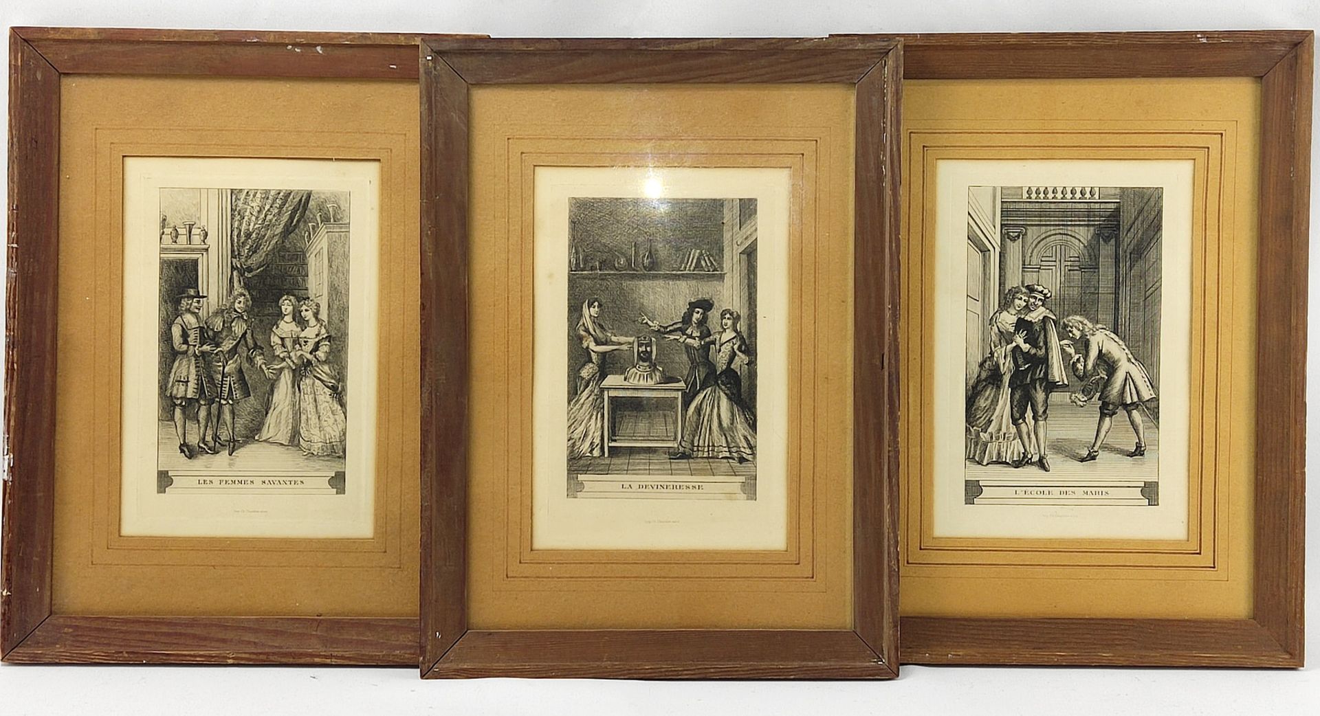 3 Druckgrafiken von Ch. Chardon aine, Frankreich, später Gebr. Wittmann, 19. Jh.