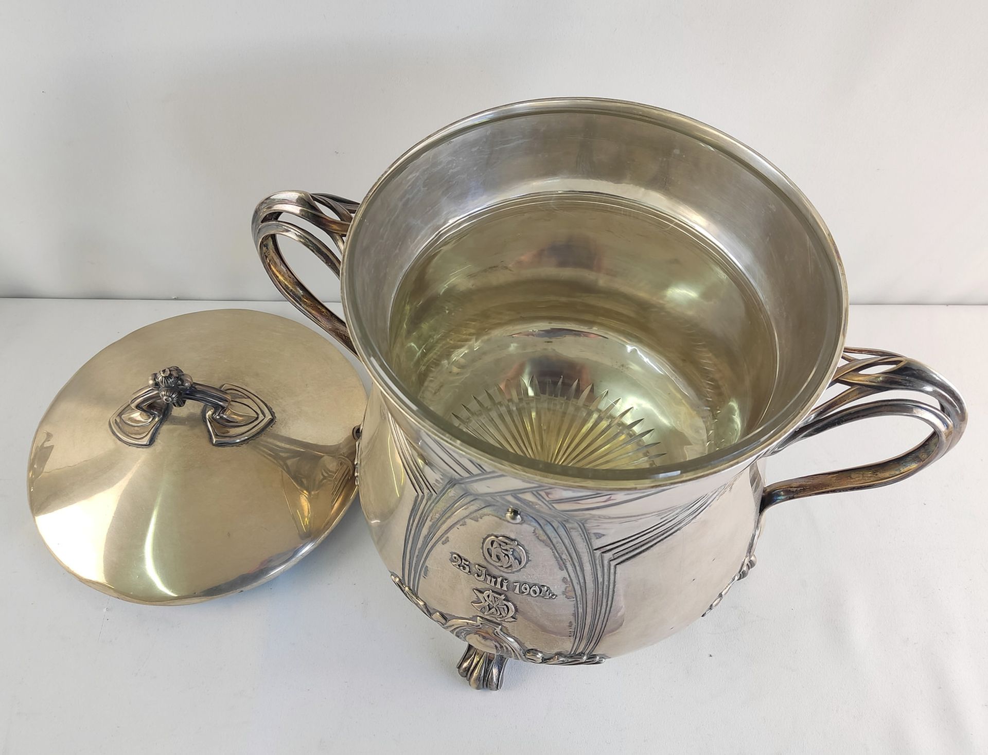 Jugendstil - Bowle Silber 800, 25.Juli 1904 - Image 3 of 5