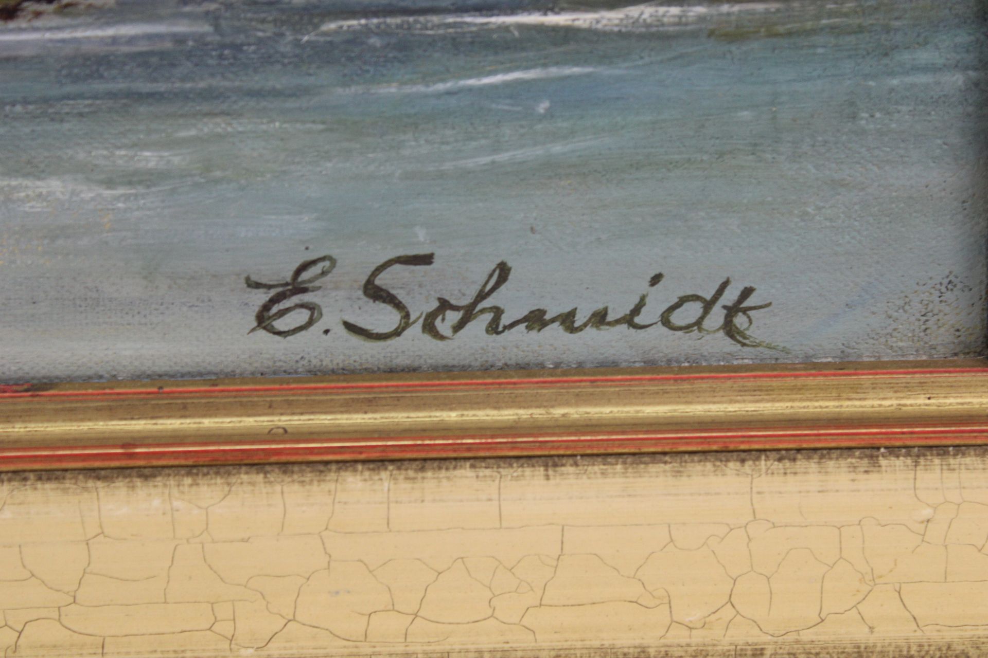 E. Schmidt, Maler 20. Jh., "Flusslandschaft" - Image 2 of 3