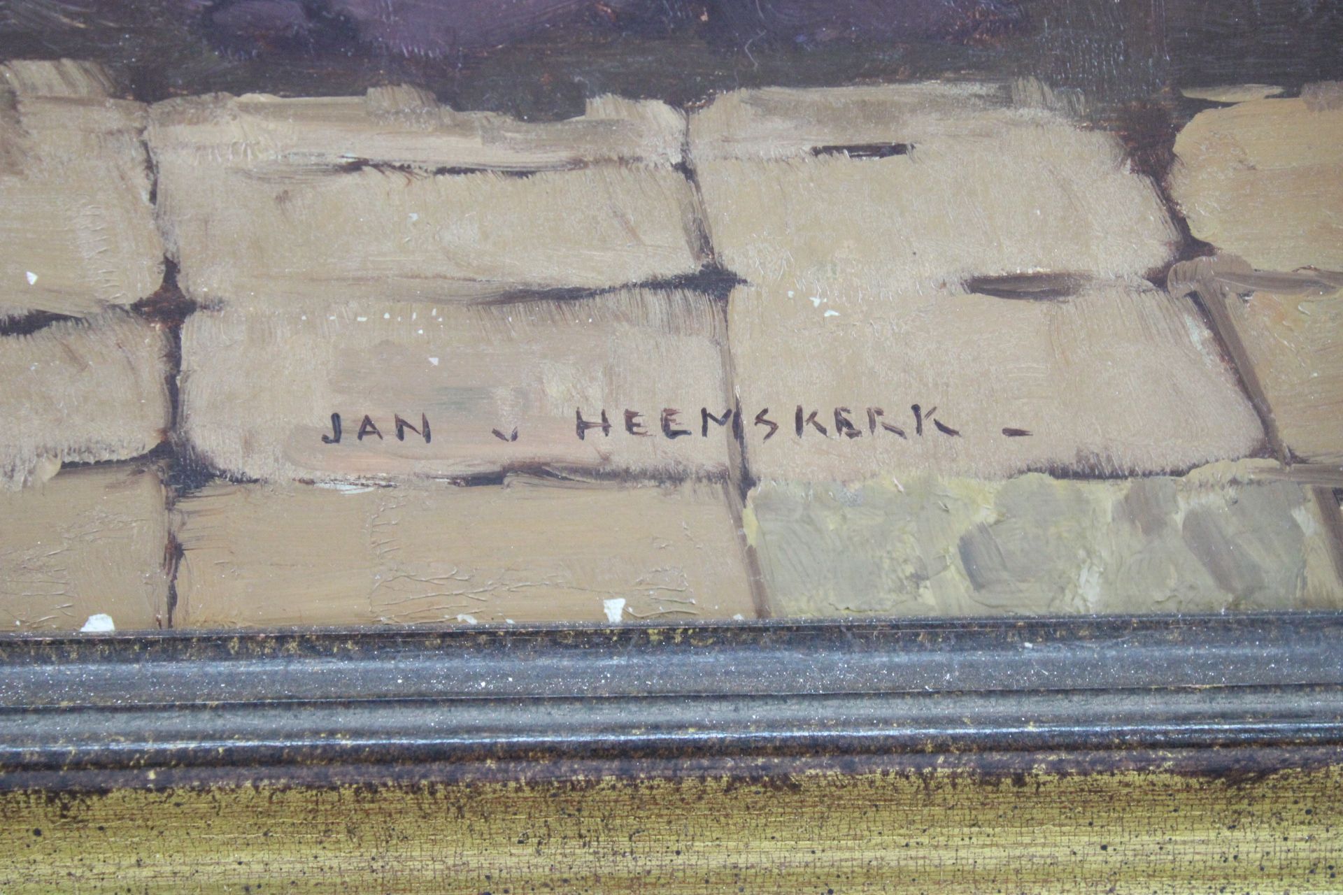 Jan van Heemskerk, 19./20.Jh., "Mutter mit Kind in der Stube" - Image 3 of 4