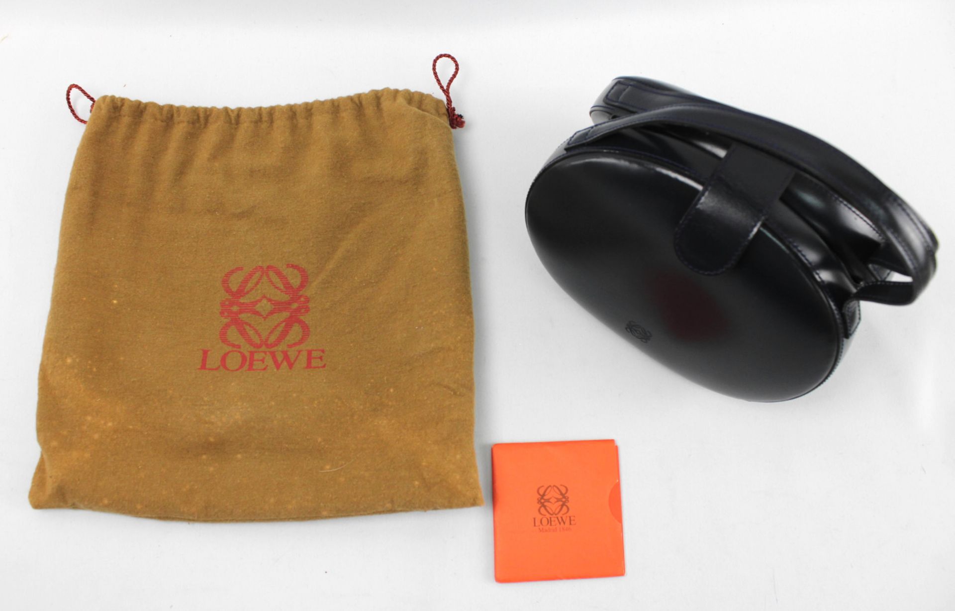 Loewe Handtasche, Dunkelblau, Made in Spain - Image 2 of 5