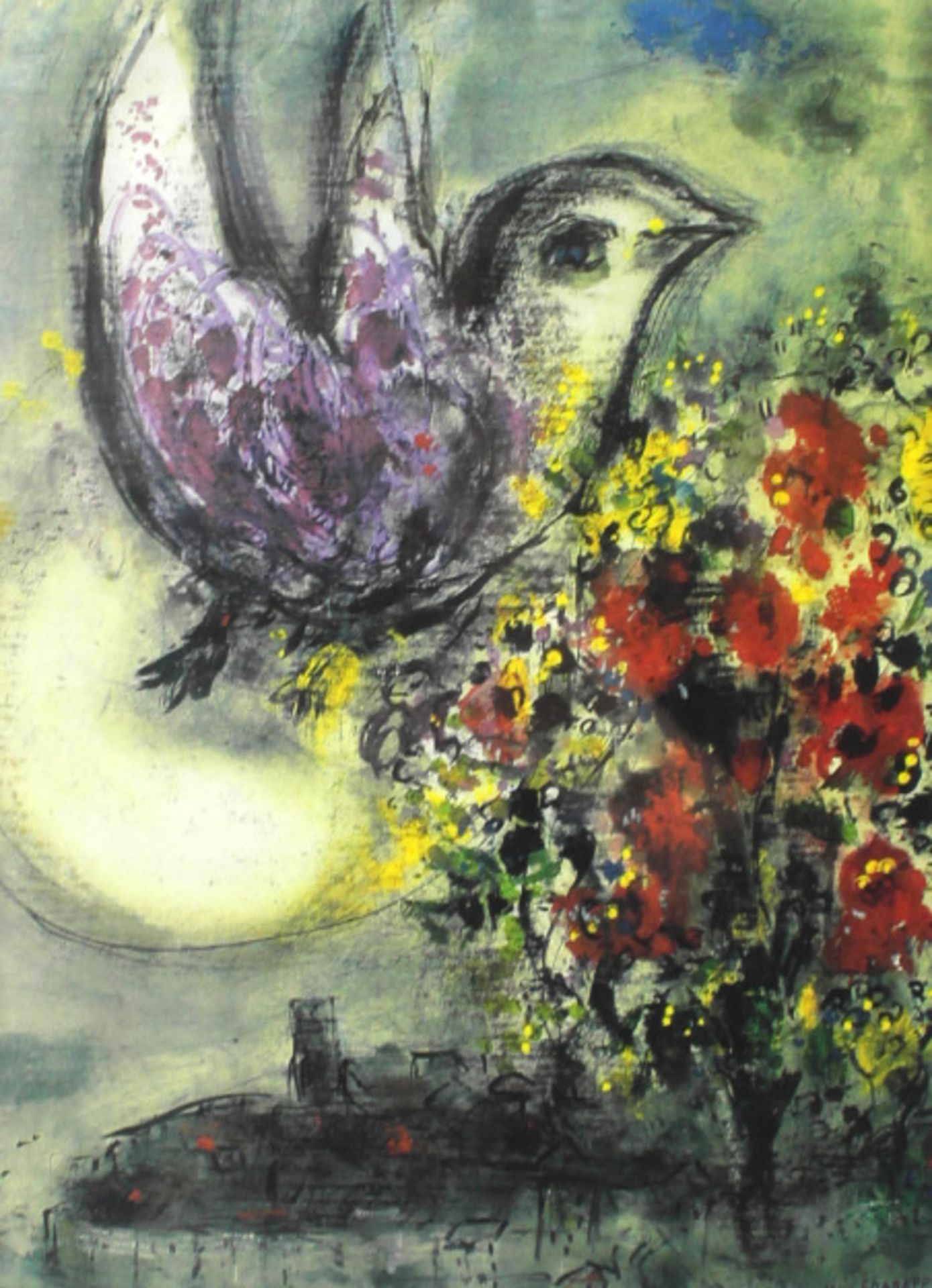 Marc Chagall, großer Vogel, Druckgrafik