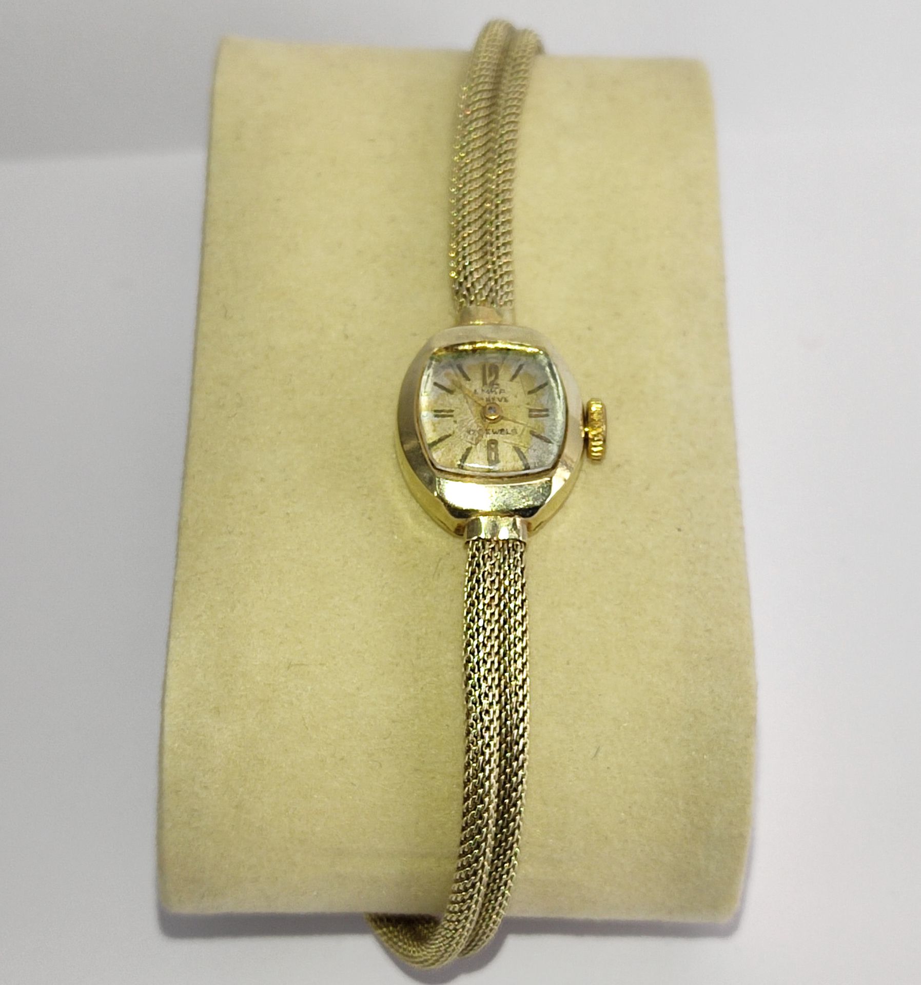 Damenarmbanduhr 585 Gelbgold, EMKA Schweizer Uhrwerk