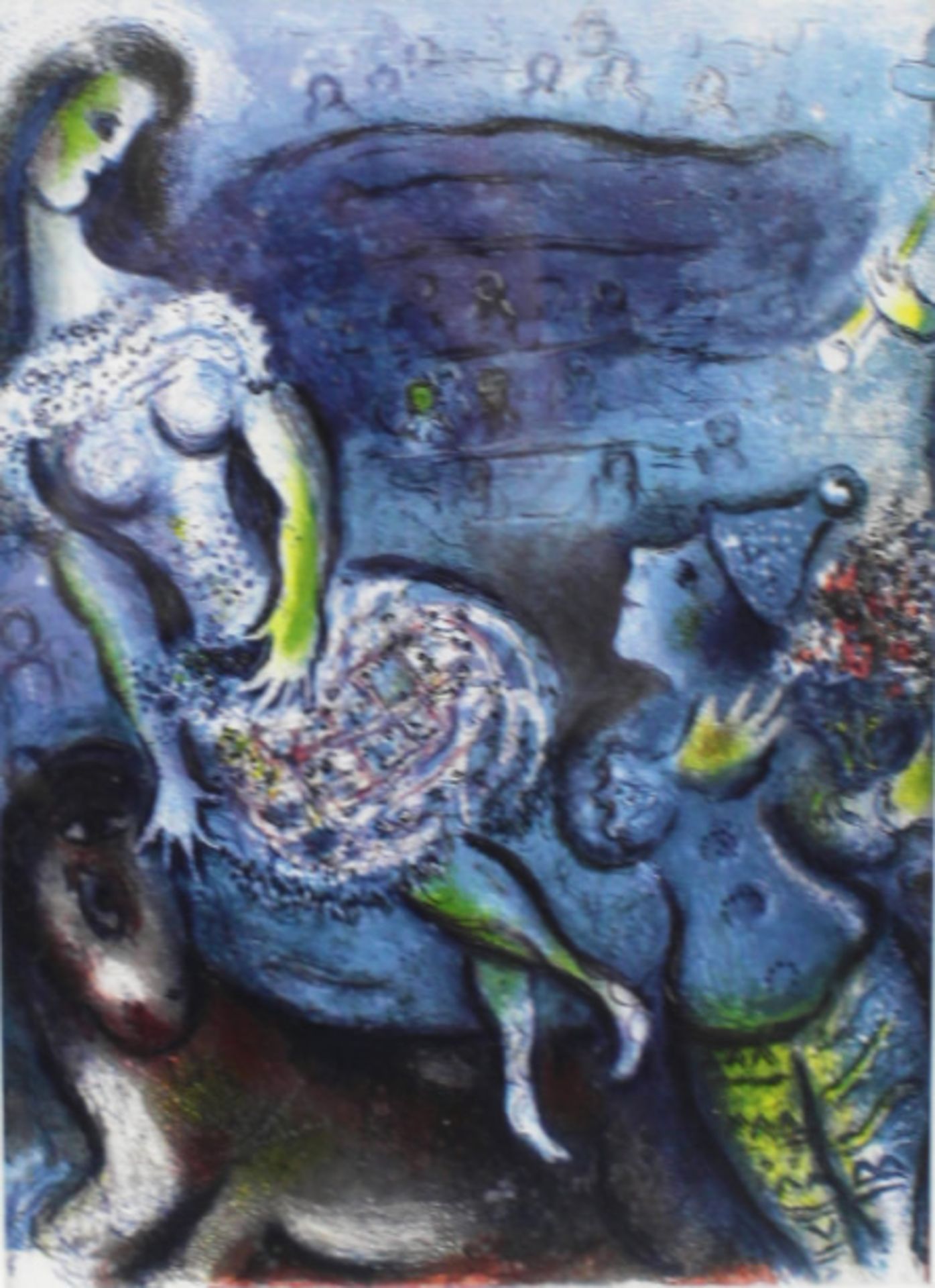 Marc Chagall, Tänzerin auf Bühne, Druckgrafik