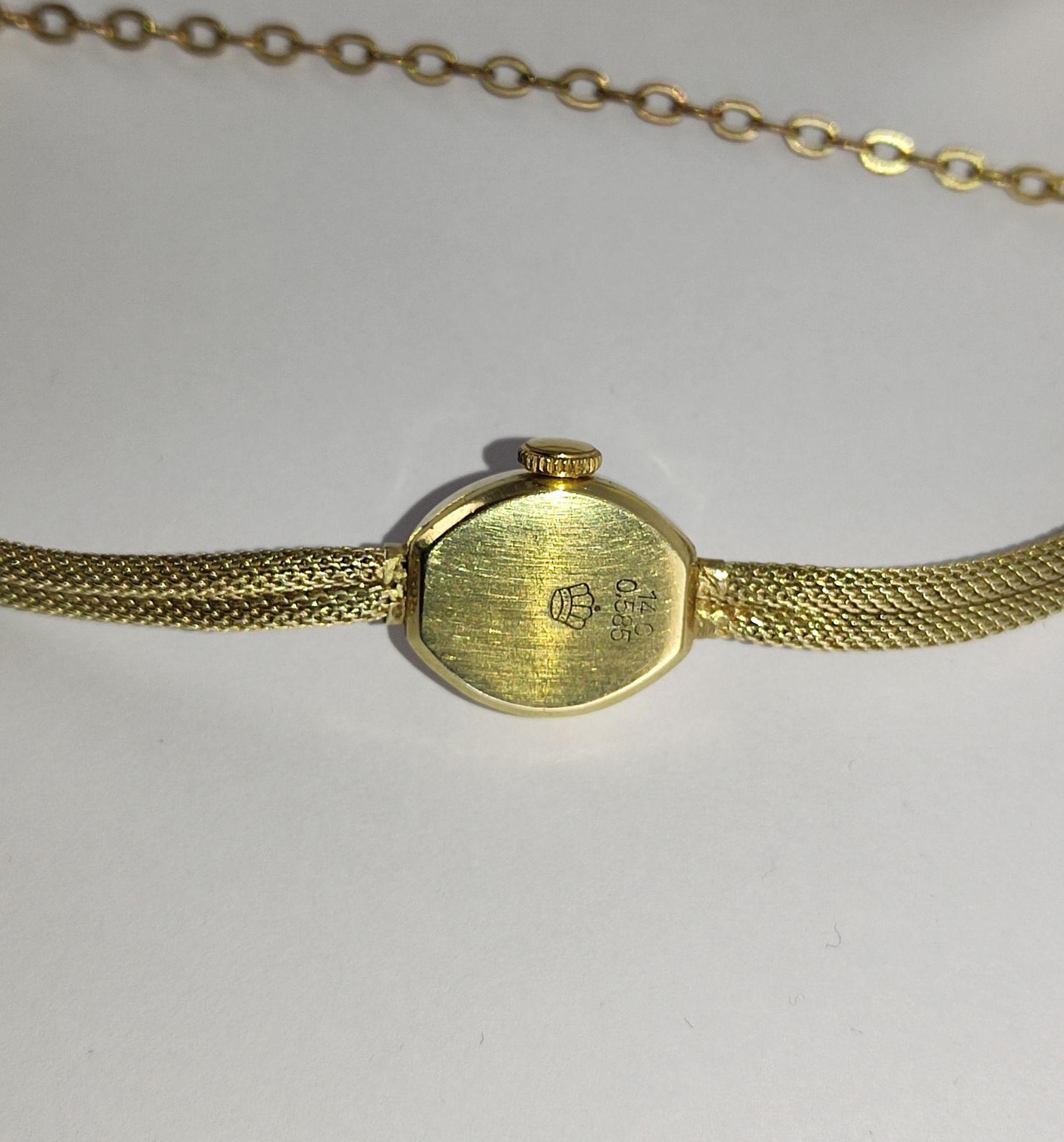 Damenarmbanduhr 585 Gelbgold, EMKA Schweizer Uhrwerk - Image 3 of 3