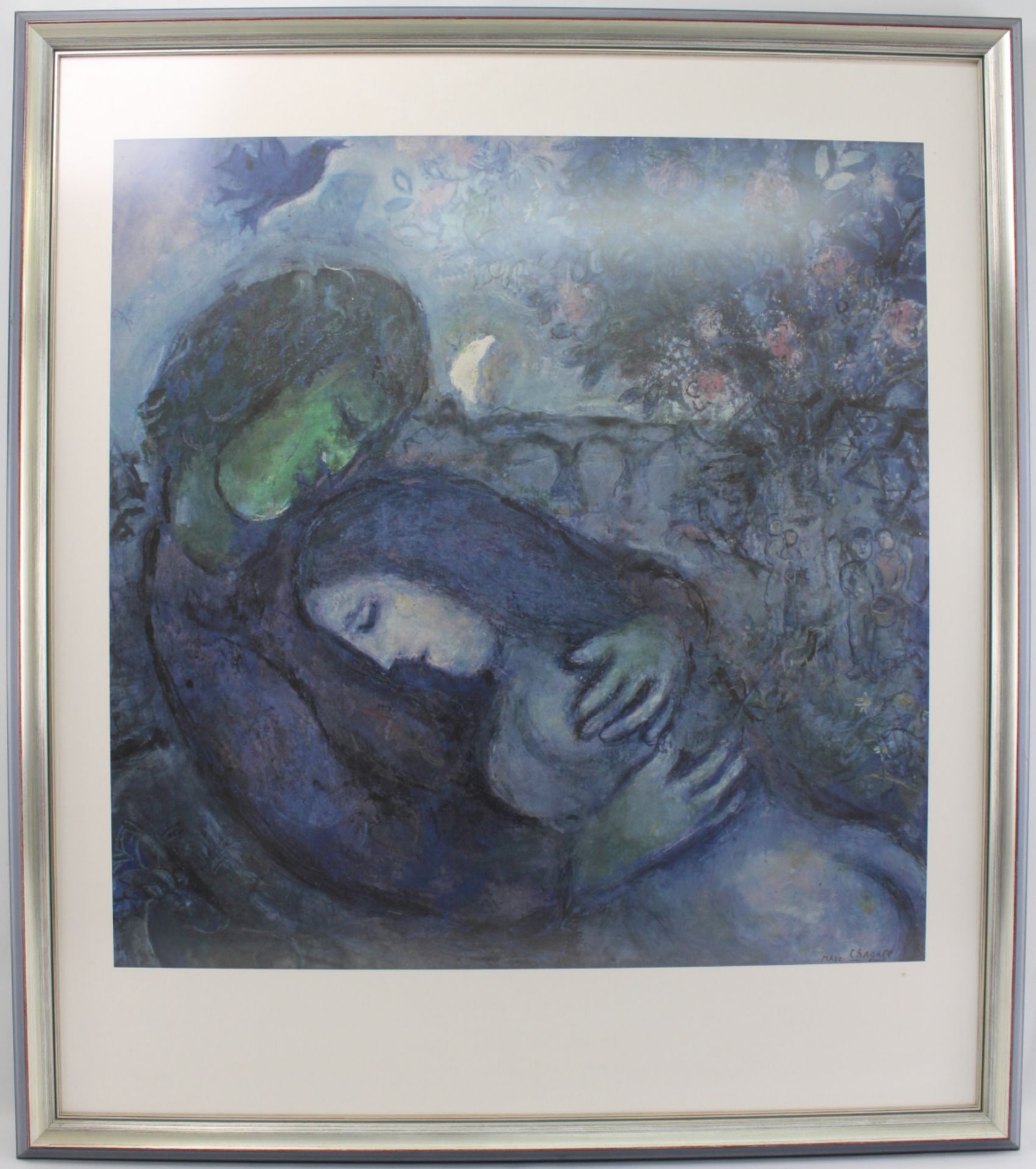 Farboffsetlithographie, Marc Chagall - Romantische Szene - Image 2 of 3