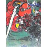 Marc Chagall, Rote Rosen, Druckgrafik