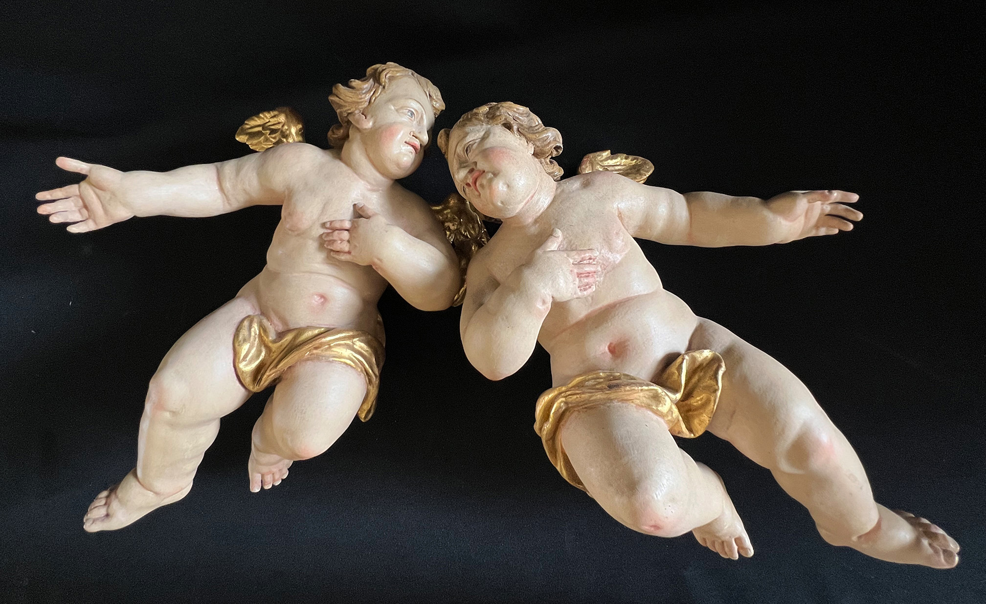 Süddeutsch, 18./19. Jh., Paar Engel.Southern Germany, 18th/1ith century, pair of angels. Barock,