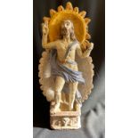 Christus im Strahlenkranz, 18./19.Jh., Fayence / Majolika, Höhe 57 cm