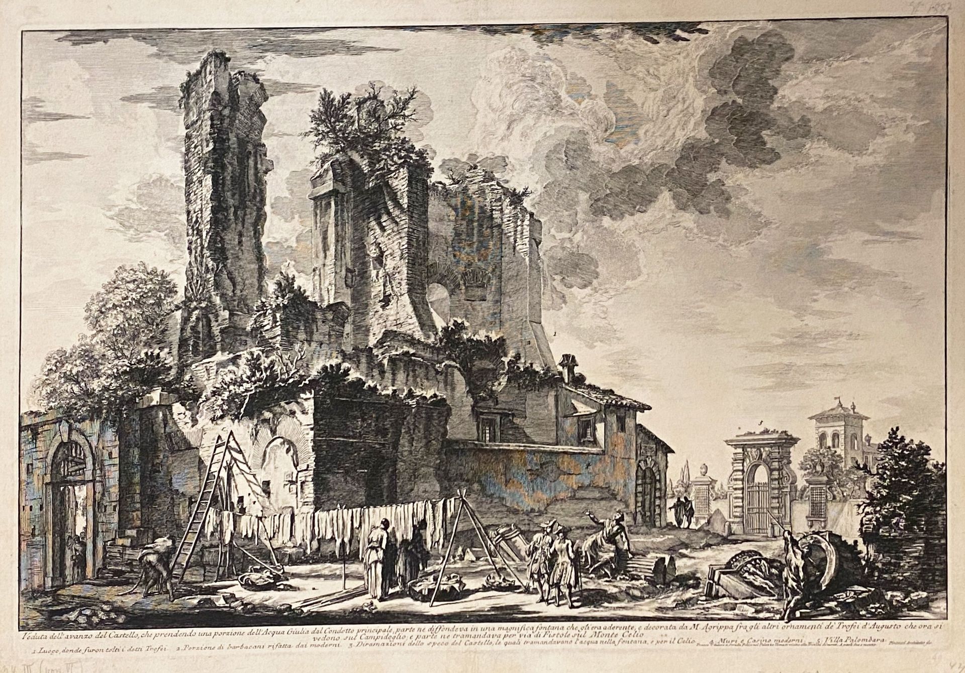 Giovanni Battista Piranesi (1720 Venedig - Rom 1778), 10 Radierungen: "Veduta della Cascata di - Bild 9 aus 31