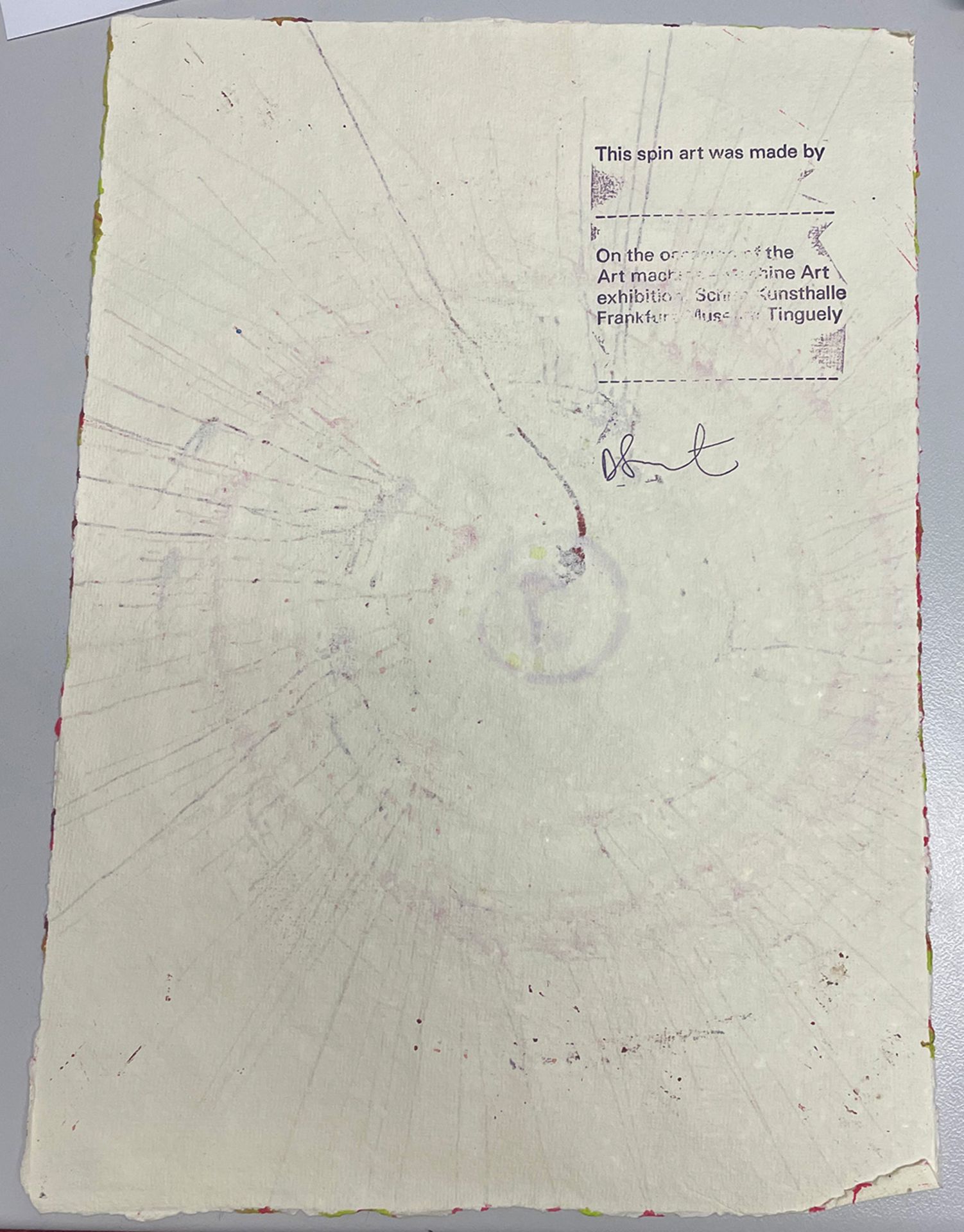 Damien Hirst, geb. 1965, spin-art-Bild, Mischtechnik auf Papier, stempelsigniert von Damien Hirst, - Image 2 of 4