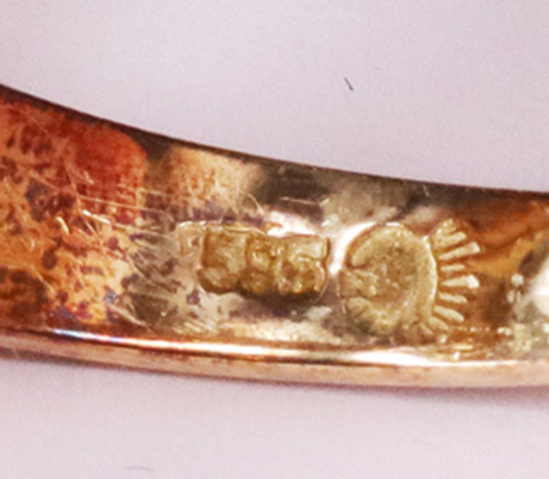 Drei Goldringe mit großen Edelsteinen: Ring mit Rauchtopas, 585er GG (geprüft), RG61, 8,33 g, - Bild 9 aus 11