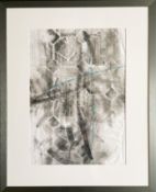 Rataiczyk, Abstrakte Komposition, signiert und dat. '97, Mischtechnik, 68 x 46 cm