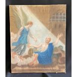 Unbekannter Maler, 18.Jh., Die Befreiung des Hl. Petrus durch einen Engel aus dem Gefängnis des