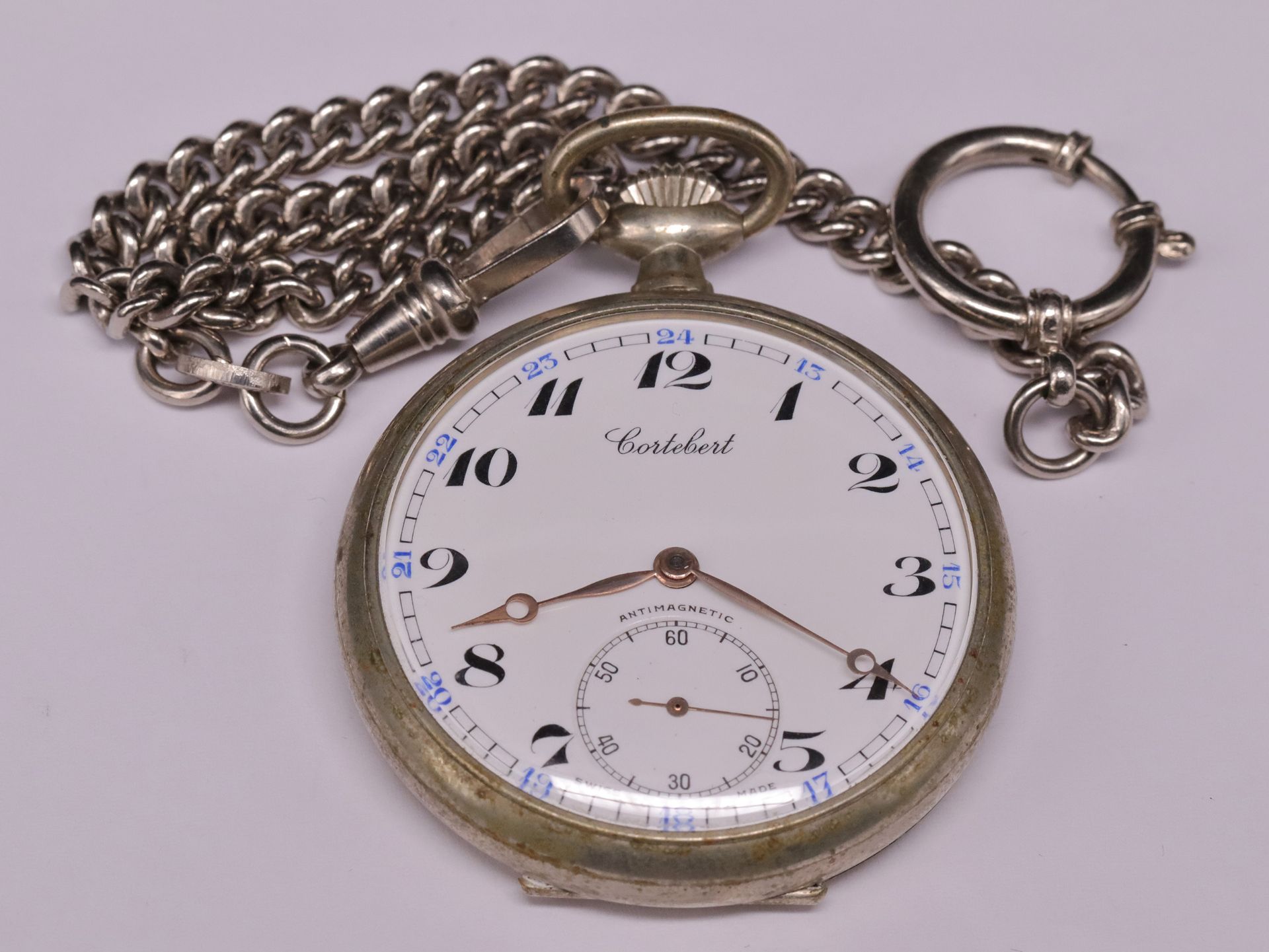 Taschenuhr, Alpina, 585er GG, 95,5 g. Savonnette, Sprungdeckel, Staubdeckel auch Gold, Zifferblatt - Image 2 of 8