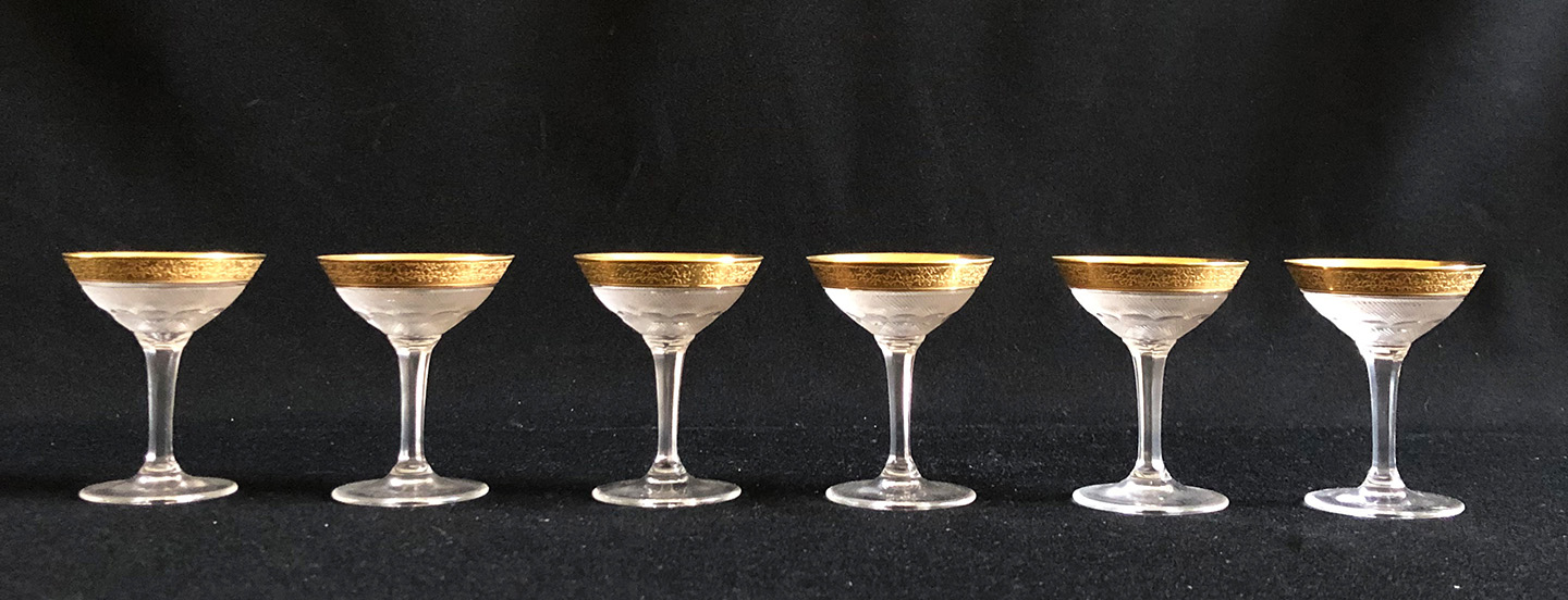 Großes Konvolut verschiedene Moser Gläser Goldrand mit Zierband, 2 x H. 22 cm ; 6 x H. 15 cm, 6 x - Image 14 of 17