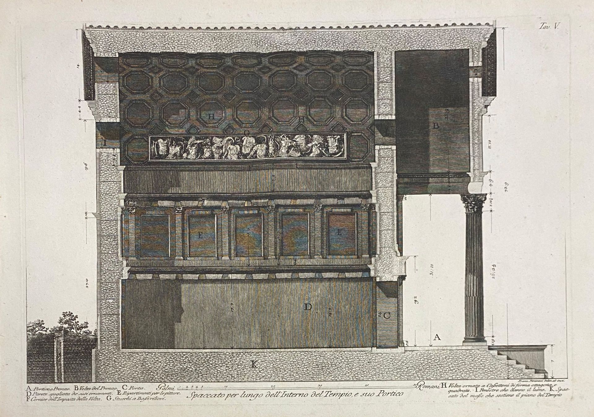 Giovanni Battista Piranesi (1720 Venedig - Rom 1778), 5 Radierungen: "In hortis Palatinis - Image 3 of 8