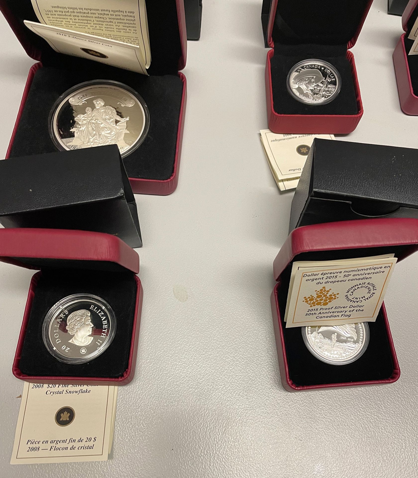 Silber Münzen Konvolut, Canada, Silber Dollars: 1 x 50 Dollar 2010 5-0unce Silver Coin, 99,99 % pure - Bild 6 aus 6