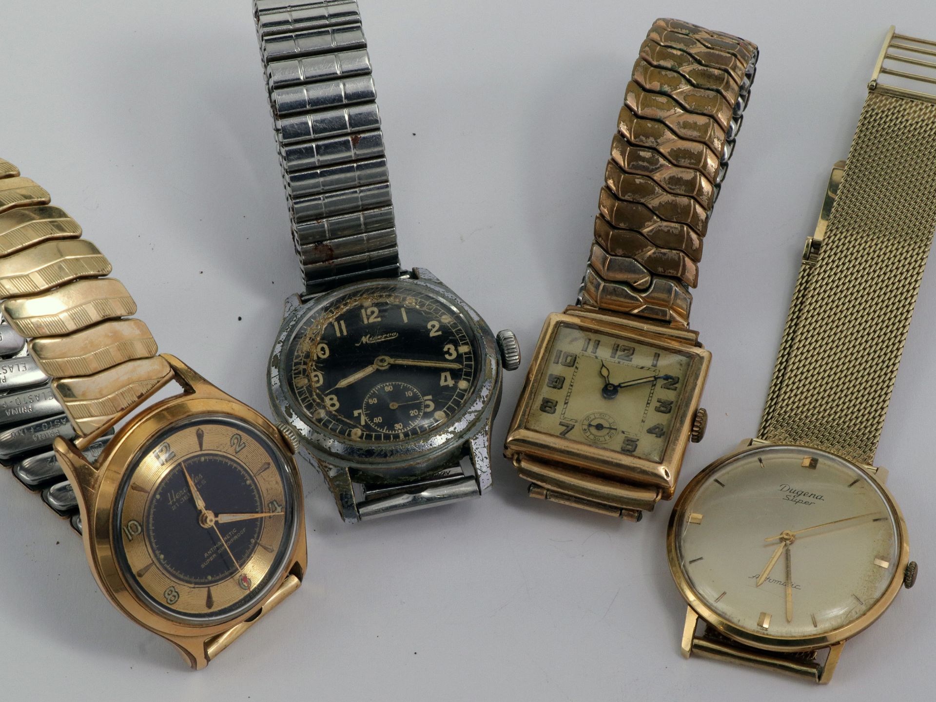 Konvolut Herrenarmbanduhren, davon eine in Gold/ collection of men's wrist watches, one in gold: - Bild 2 aus 4