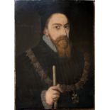 Unbekannter Maler, England, 16. Jh., Portrait von William Cecil, Lord Burghley, mit Amtskette und