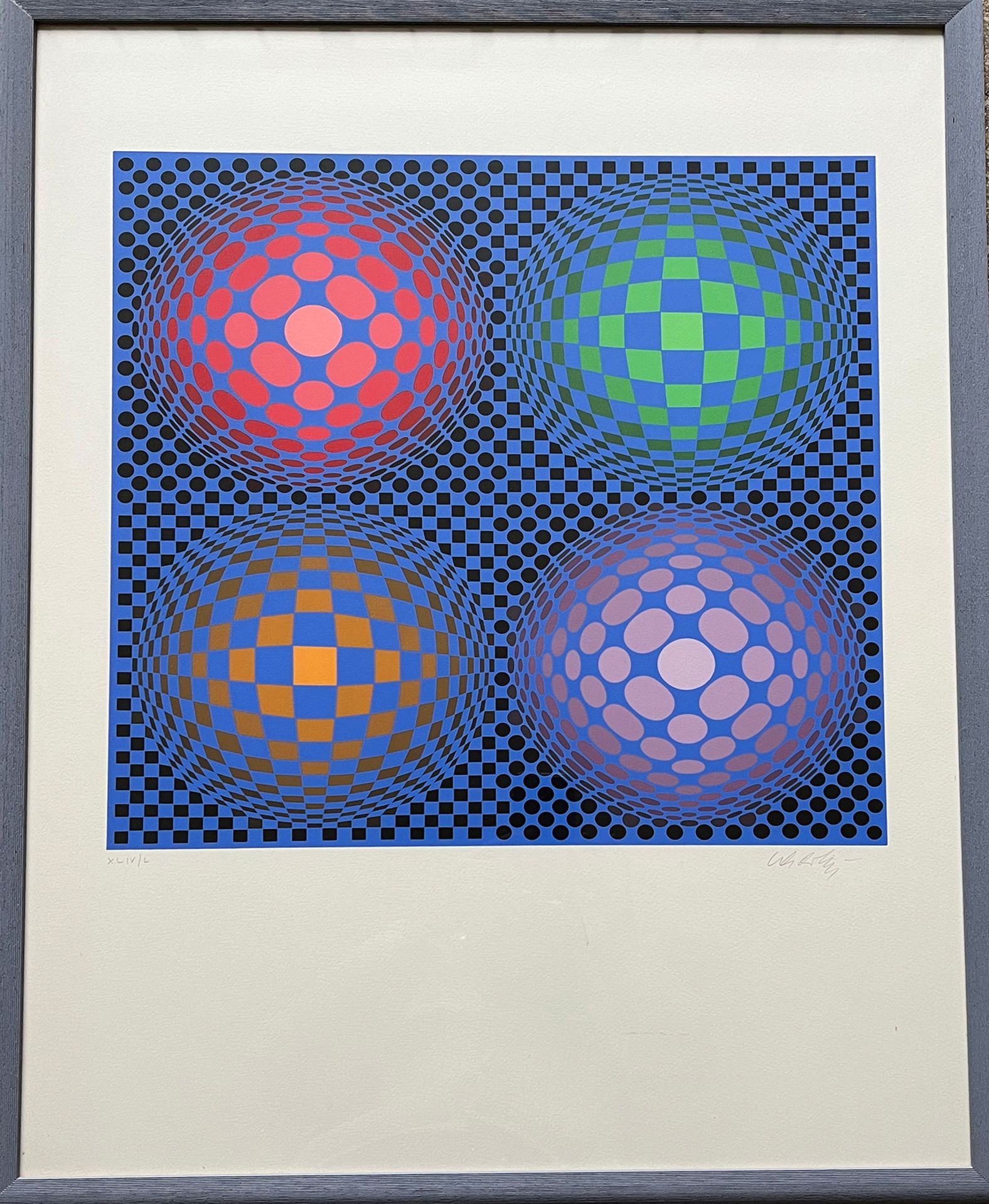 Victor Vasarely (1906 Pécs - 1997 Paris), "Quasare", Farbserigraphie, 1981, Exemplar XLIV/L, - Image 2 of 5