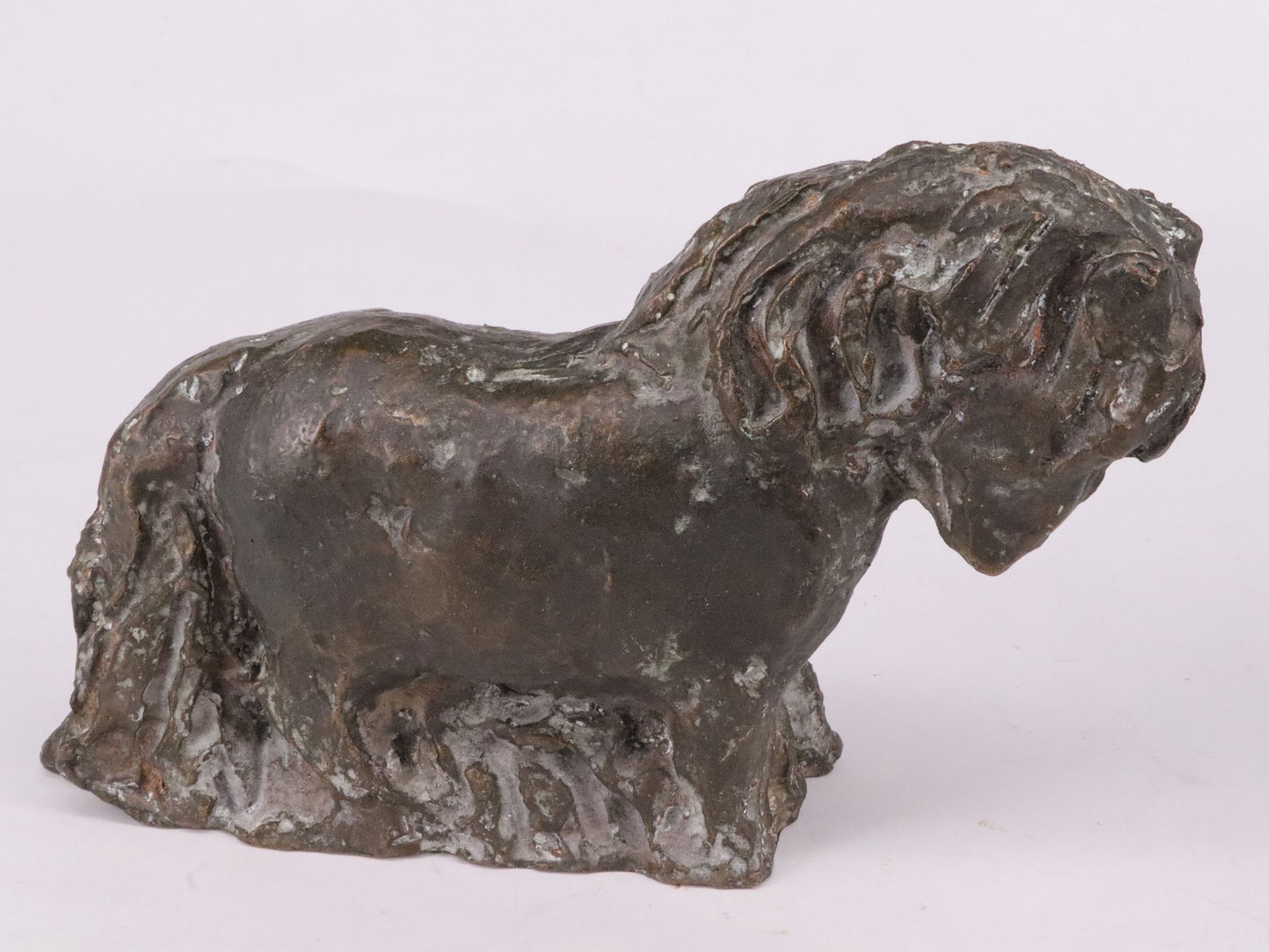 Julius Bausenwein (Rimpar 1913 - 1962), Pony und Widder, Bronze, monogrammiert, H. ca. 11 cm. Julius - Image 3 of 4