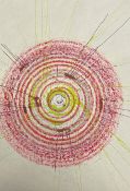 Damien Hirst, geb. 1965, spin-art-Bild, Mischtechnik auf Papier, stempelsigniert von Damien Hirst,