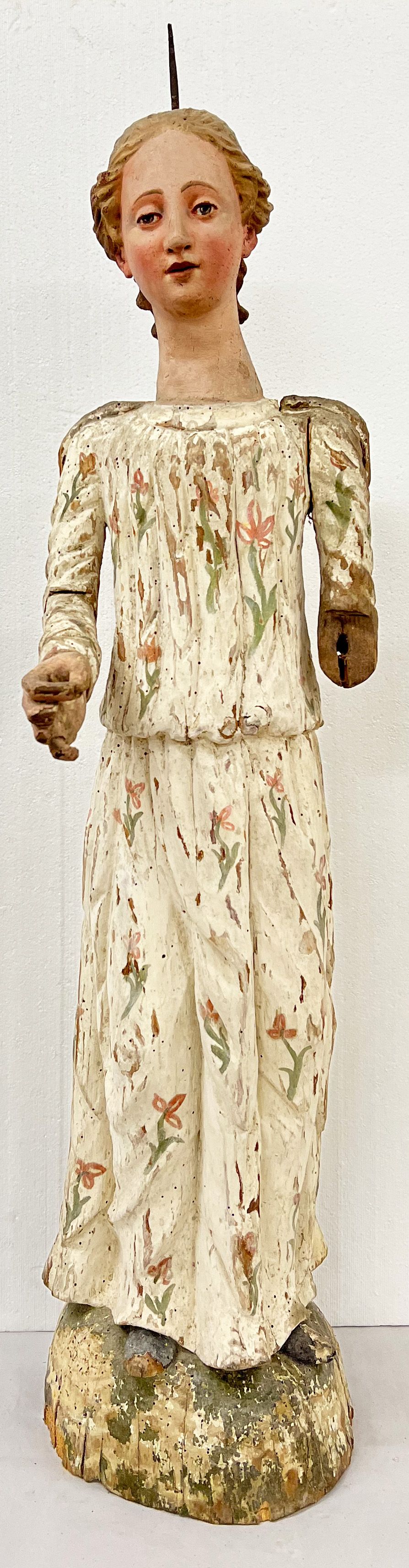 Weibliche Heilige/ Female saint. Frankreich, 17./18. Jh., Holz. Kopf und Körper Marriage,