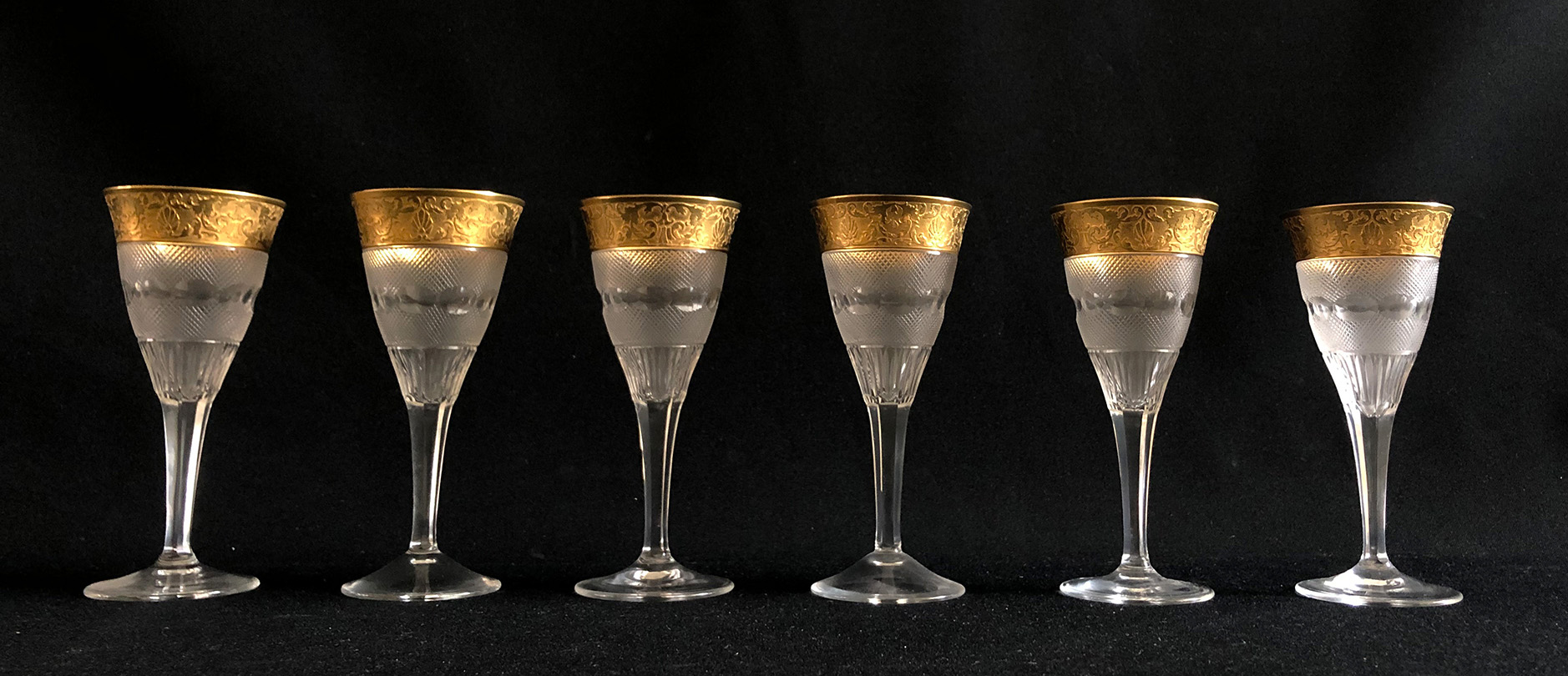 Großes Konvolut verschiedene Moser Gläser Goldrand mit Zierband, 2 x H. 22 cm ; 6 x H. 15 cm, 6 x - Image 5 of 17
