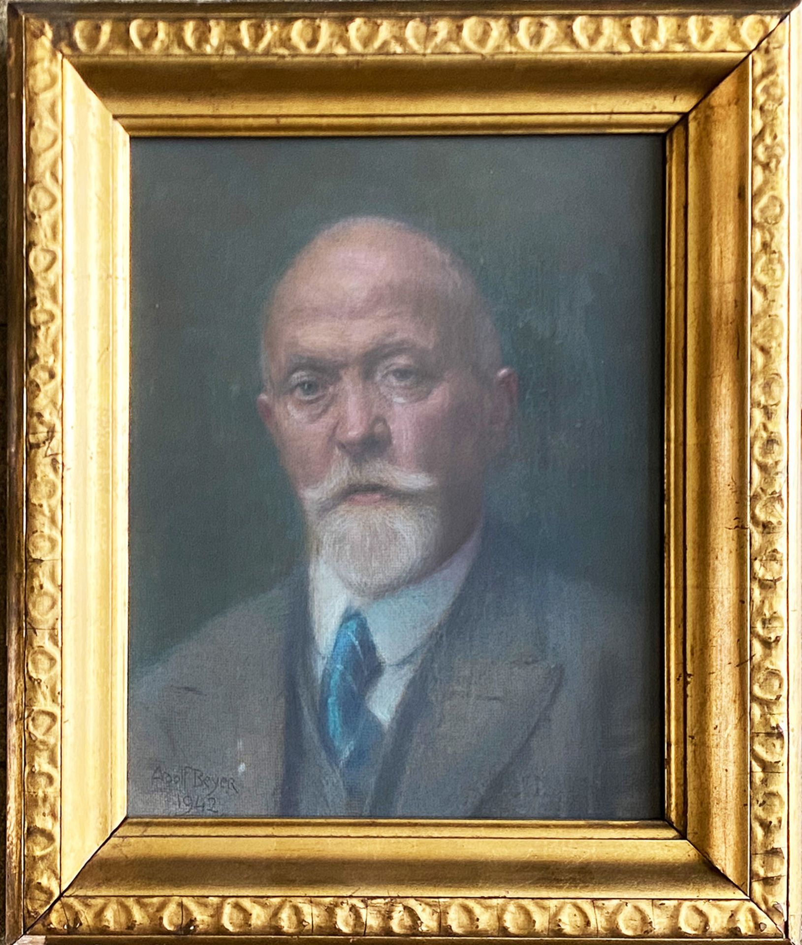 Adolf BEYER (1869-1953). Portrait von Dr. med. Otto Leydhecker. Signiert und dat.: "1942", Pastell - Bild 2 aus 2