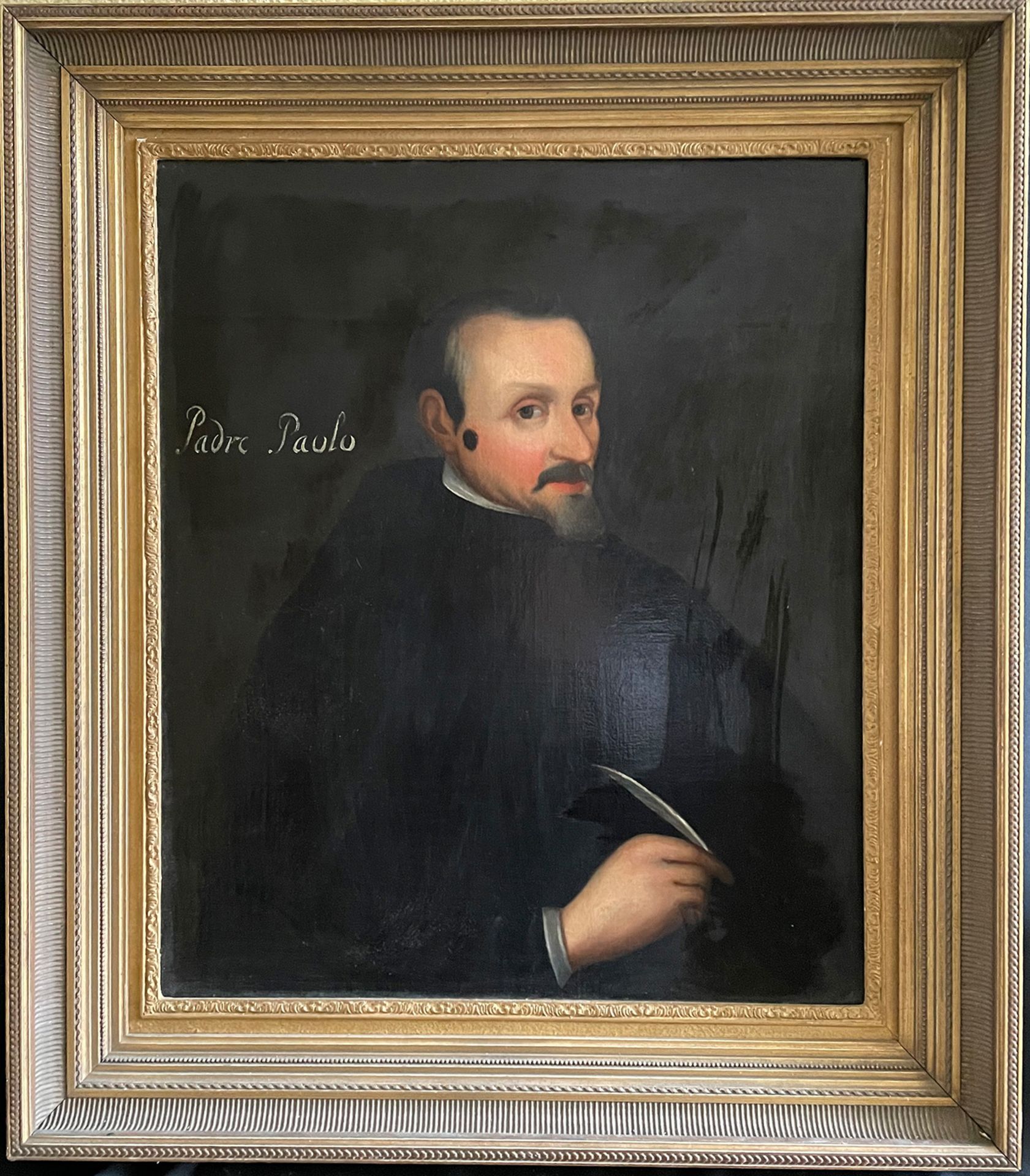 Unbekannter Maler. Portrait des "Padre Paolo", Italien, 17./18. Jh., Öl auf Leinwand, 97 x 85 cm. - Image 2 of 4