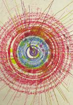 Damien Hirst, geb. 1965, spin-art-Bild, Mischtechnik auf Papier, stempelsigniert von Damien Hirst,