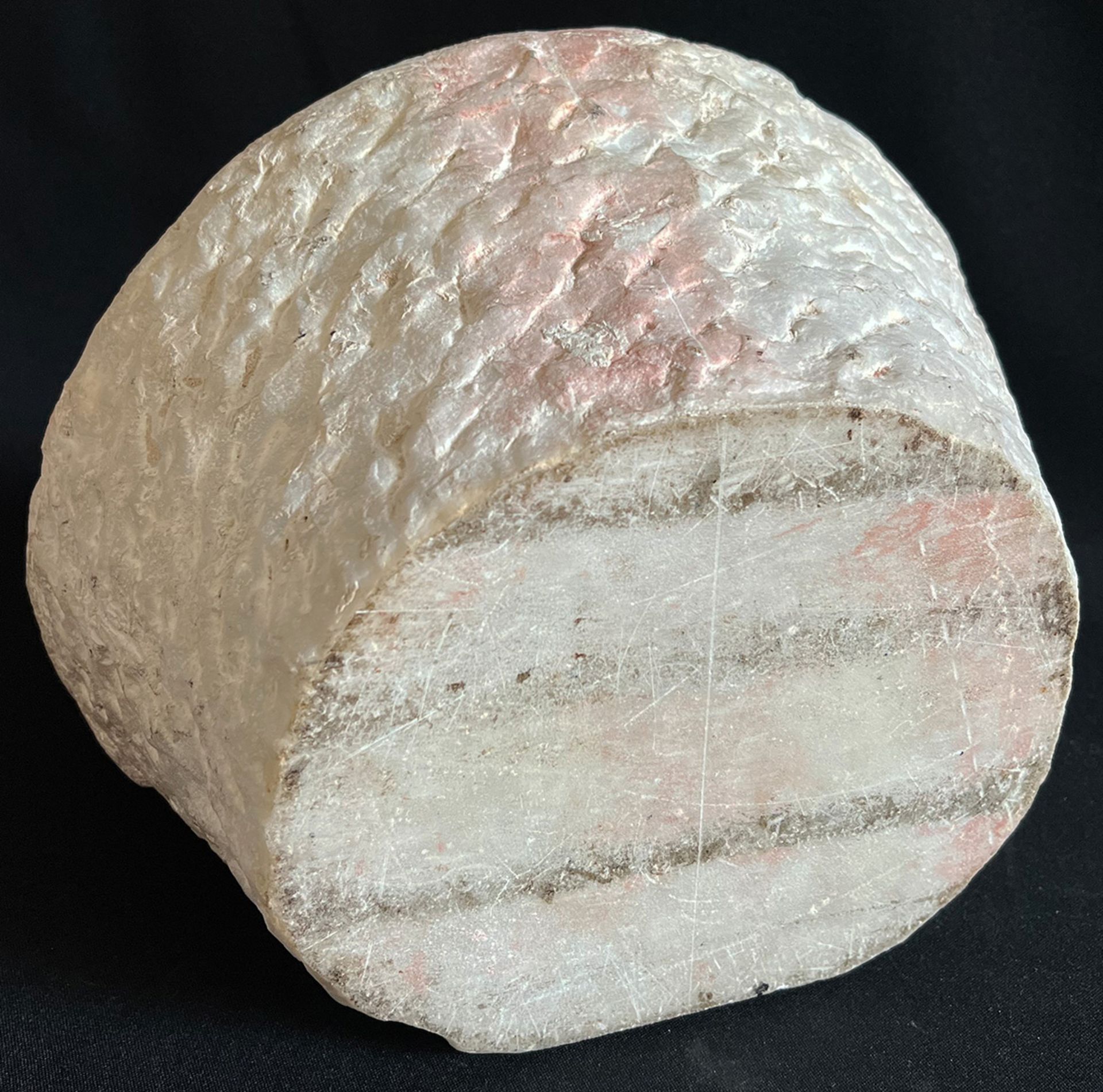 Kleines Becken, Muschelform, Marmor, H.: 17 cm, B.: 30 cm, T.: 24 cm - Image 2 of 5