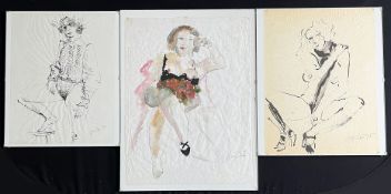 Veit RELIN (1926-2013), 3 Werke: Akt einer jungen Frau, signiert und datiert 1975, Tusche/Papier, 65