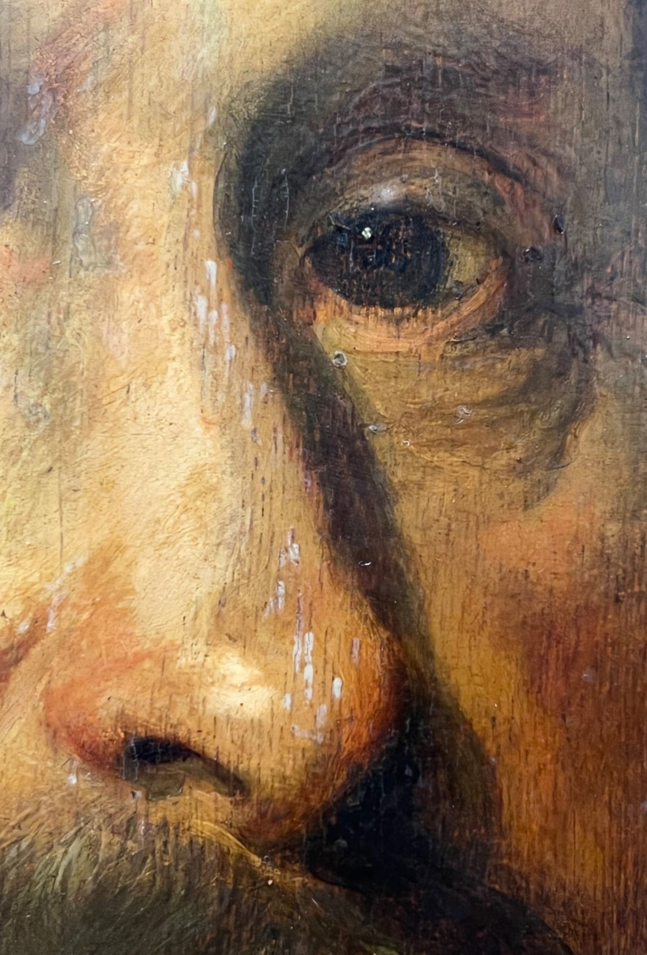 Unbekannter Künstler, Niederlande, 17./18. Jh., Portrait eines bärtigen Herrn mit Stirnglatze, in - Bild 10 aus 13
