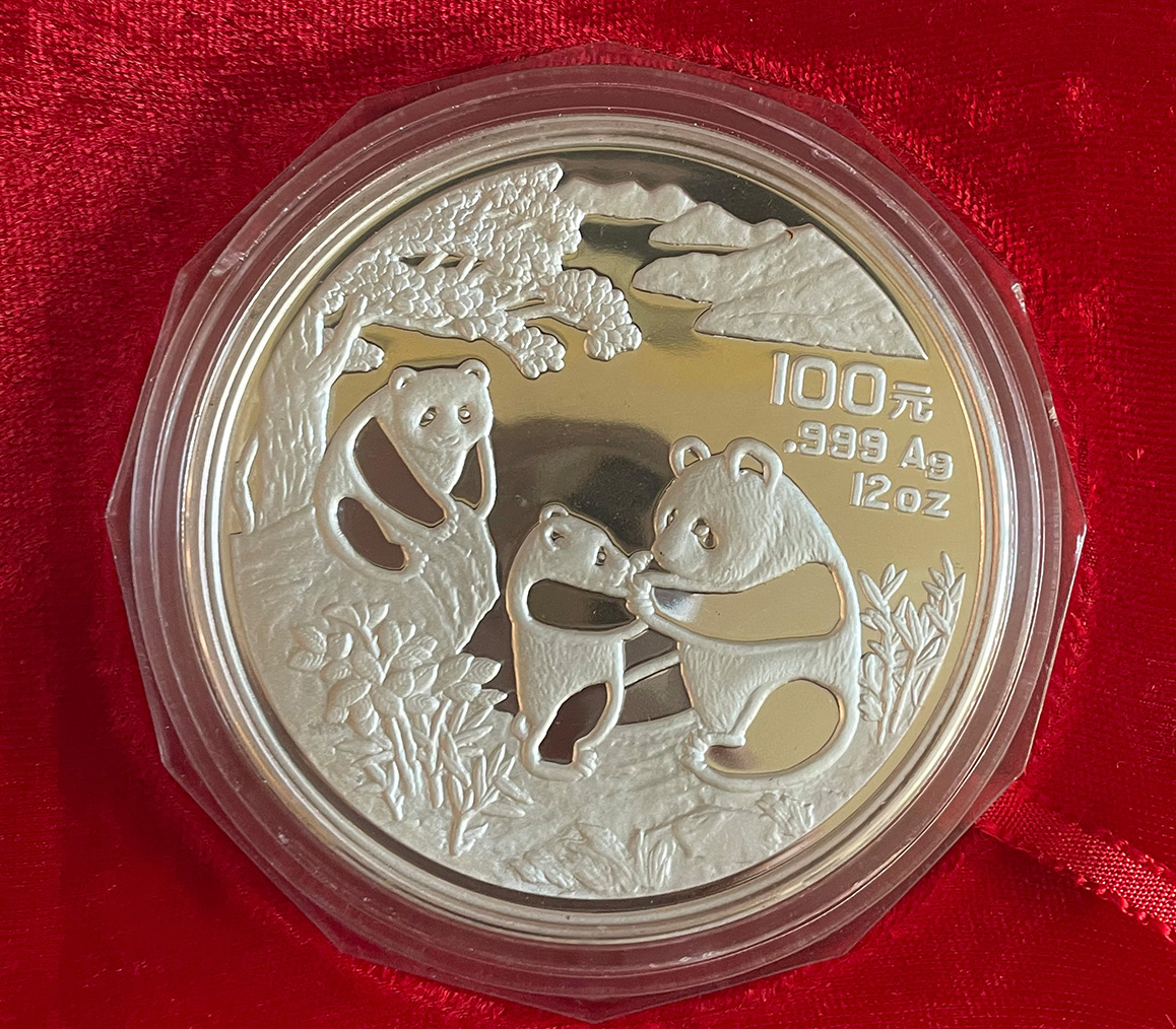Konvolut VR China: Panda Silber, 7 x 12 Unzen, 100 Yuan, (1990,1991,1992,1993,1994,1996,1997) und - Image 17 of 20