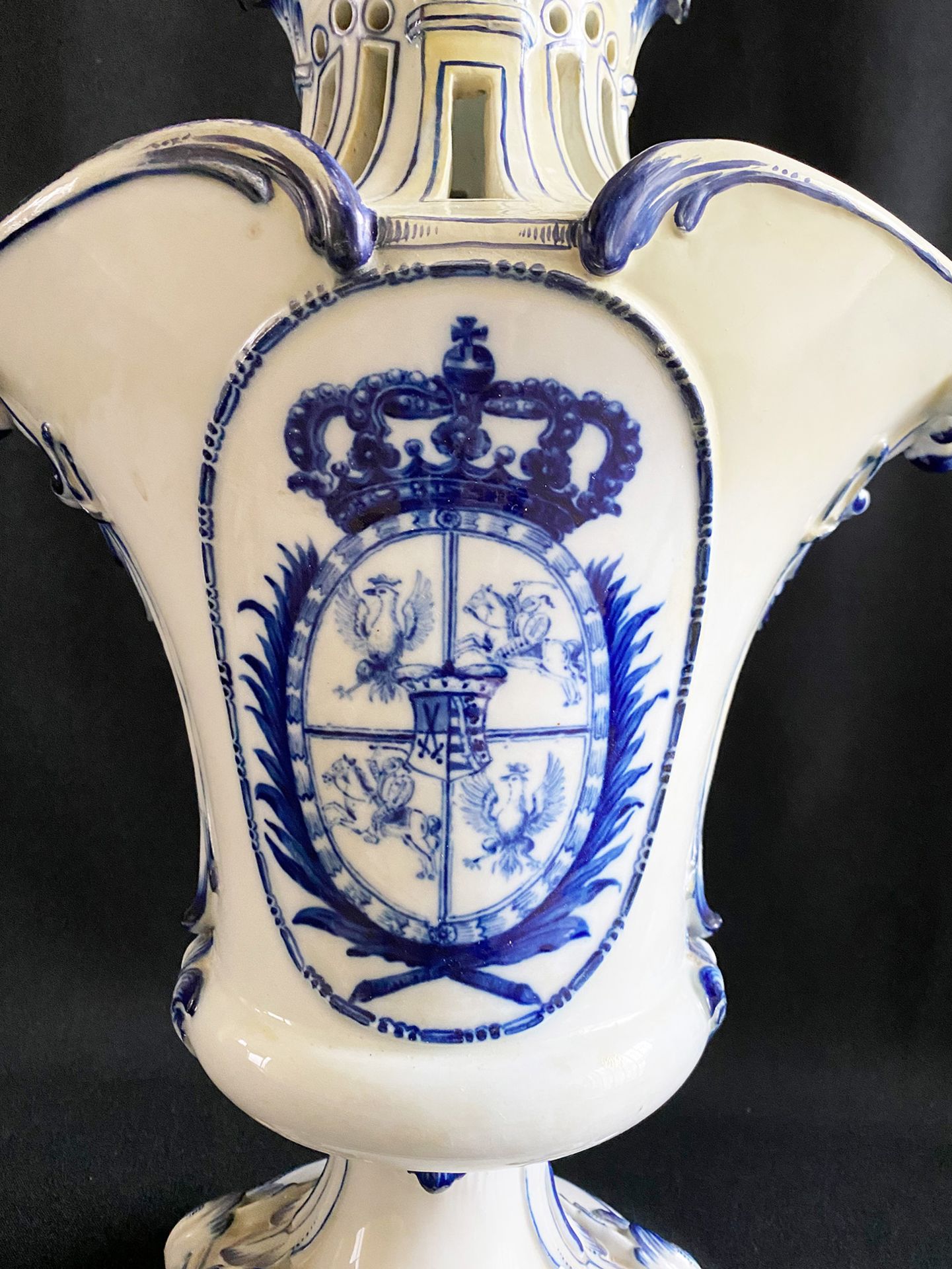 Meissen Pokal, Modell von Johann Gottfried Dressler, Knauf-Schwerter Meißen, AR, Wappen, H. ohne - Image 6 of 7