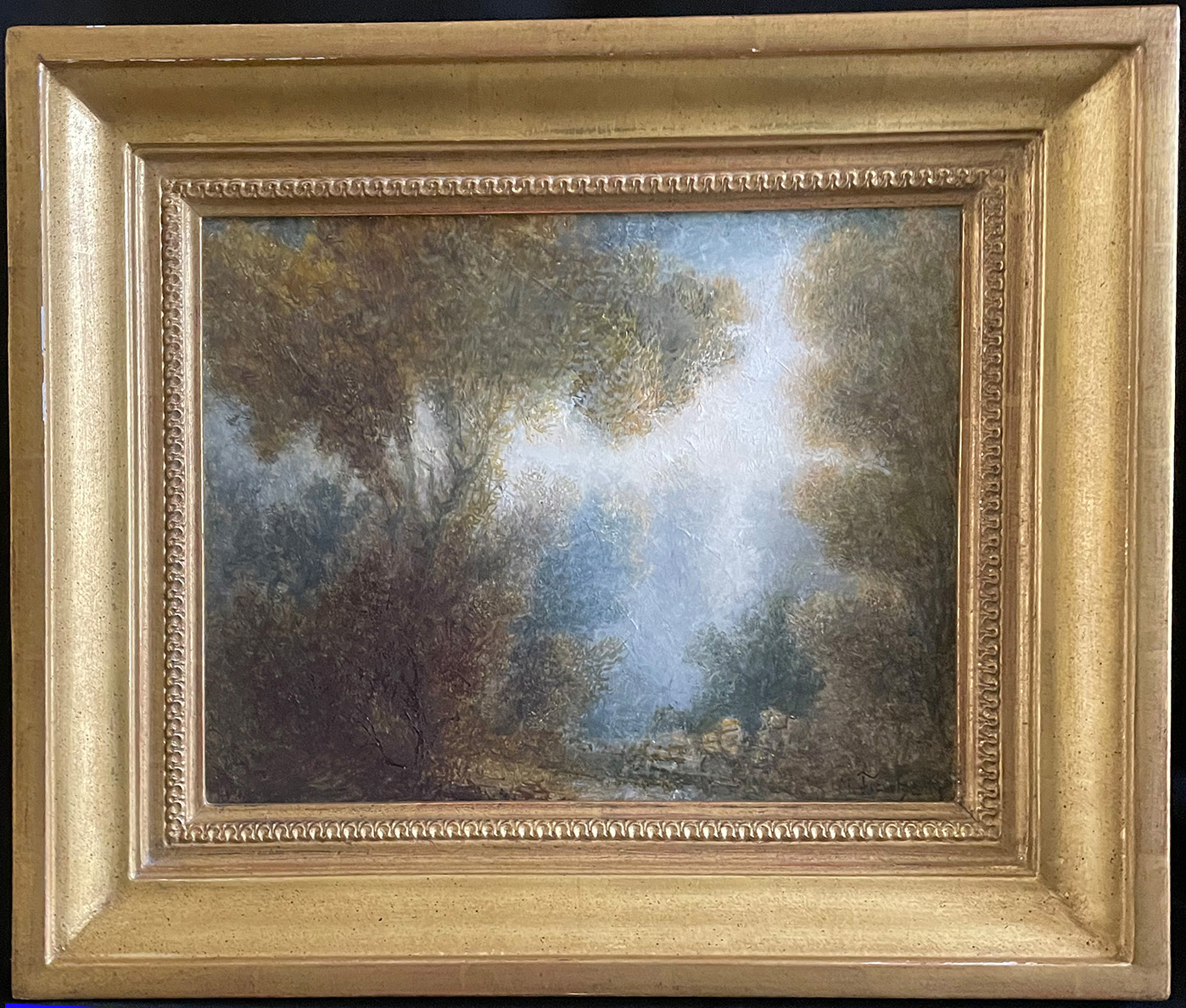 Unbekannter Maler, Bäume im Wald, Öl auf Platte, 26 x 32 cm - Image 2 of 4