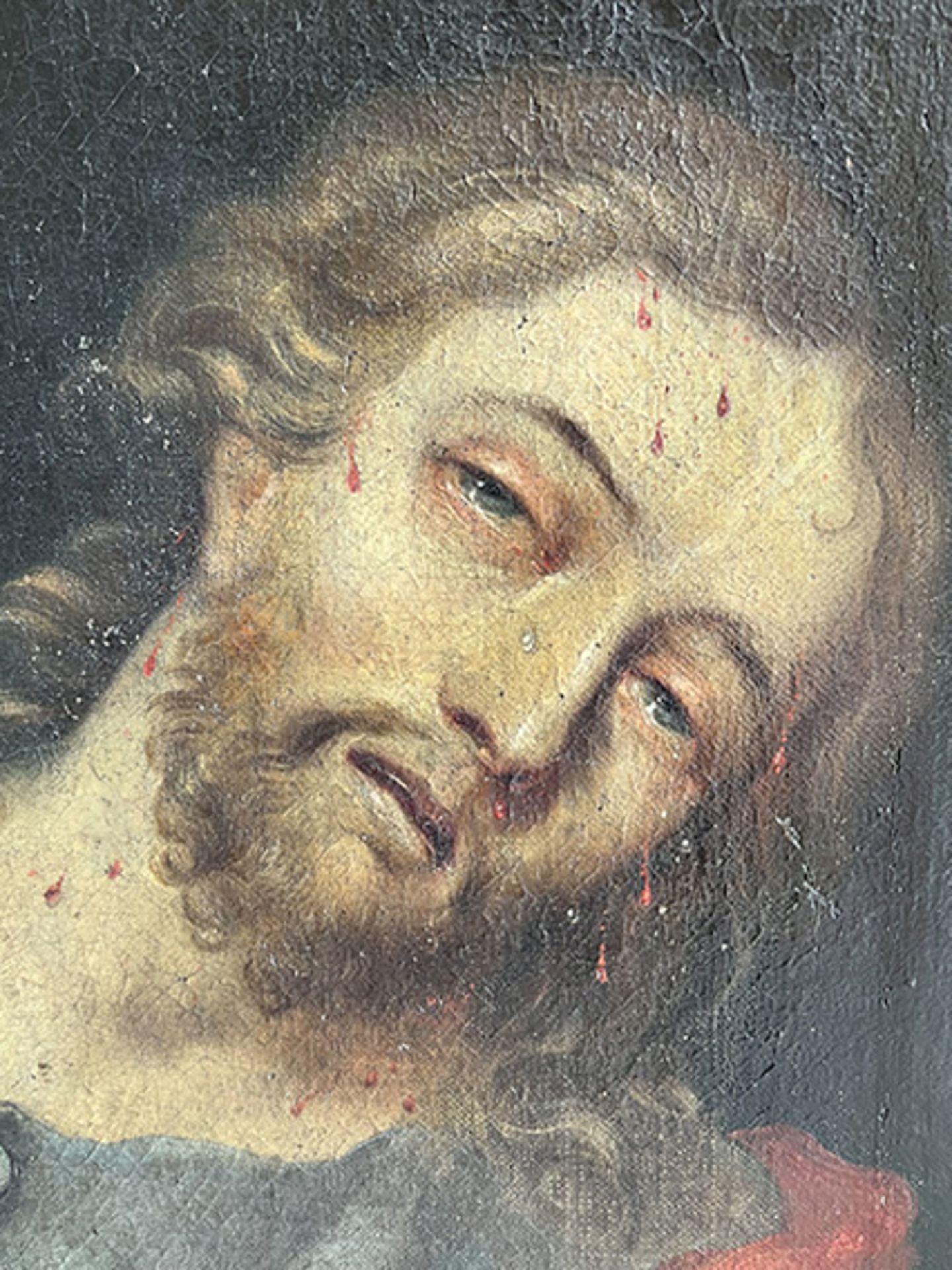 Jesus im Gebet/ Jesus praying. Süddeutsch, 18./19. Jh. In der linken oberen Ecke sind die Engel - Bild 3 aus 6